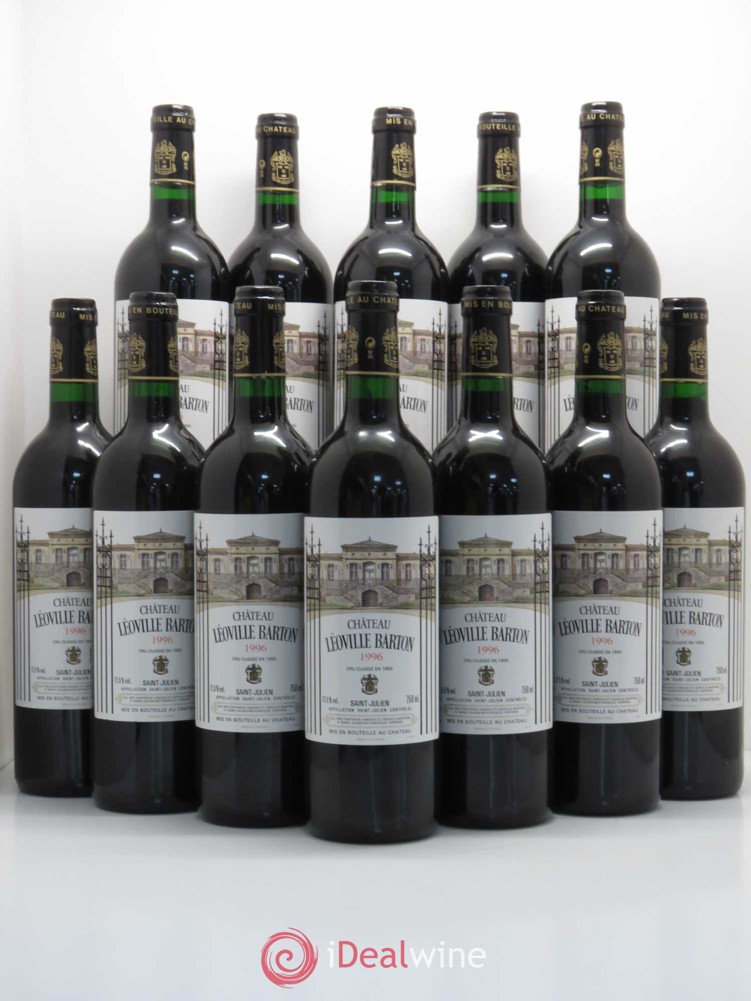 Château Léoville Barton 2ème Grand Cru Classé 1996 - Lot de 12 bouteilles - 0