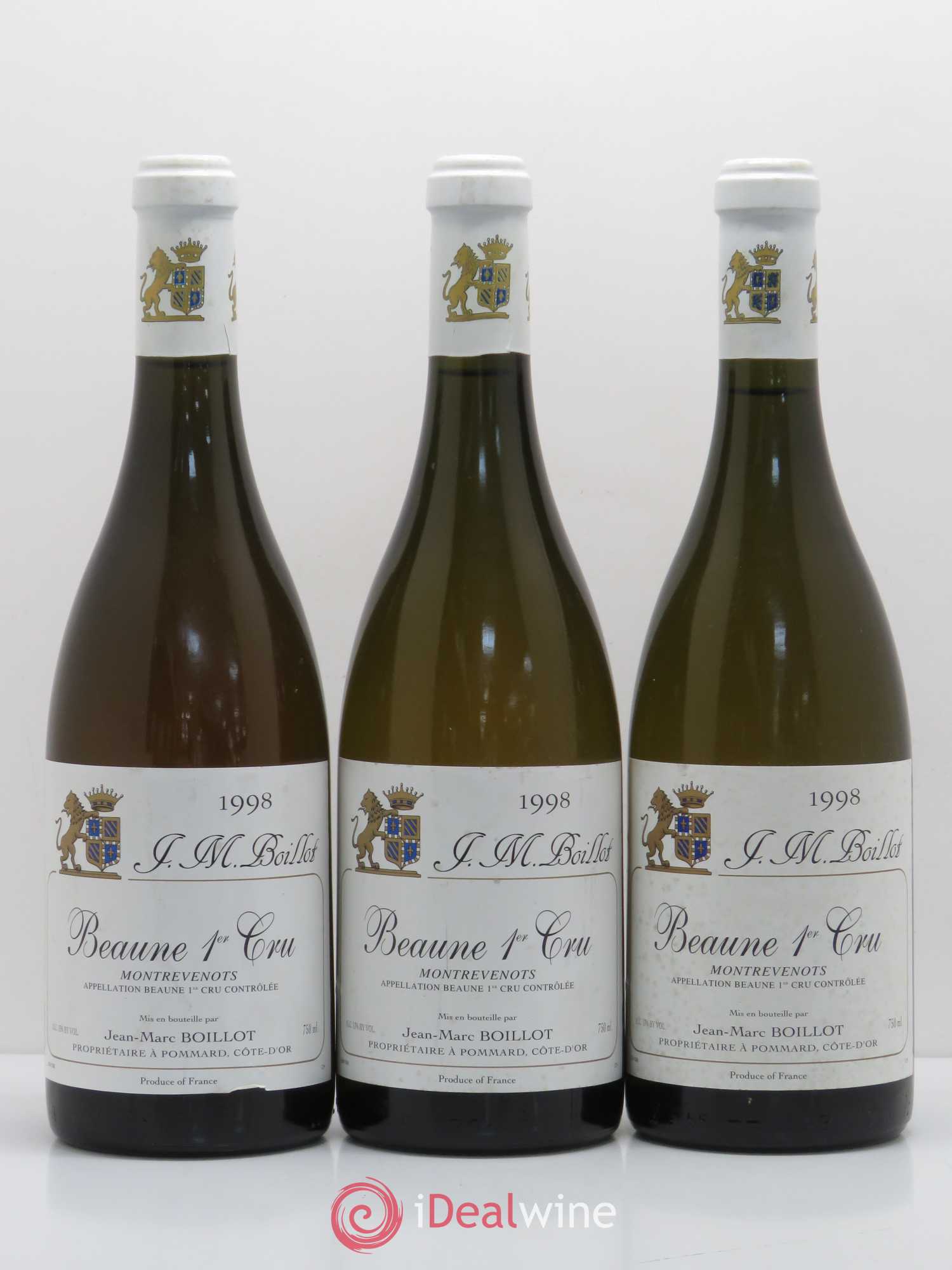 Beaune Montrevenots Jean-Marc Boillot 1998 - Posten von 3 Flaschen - 0
