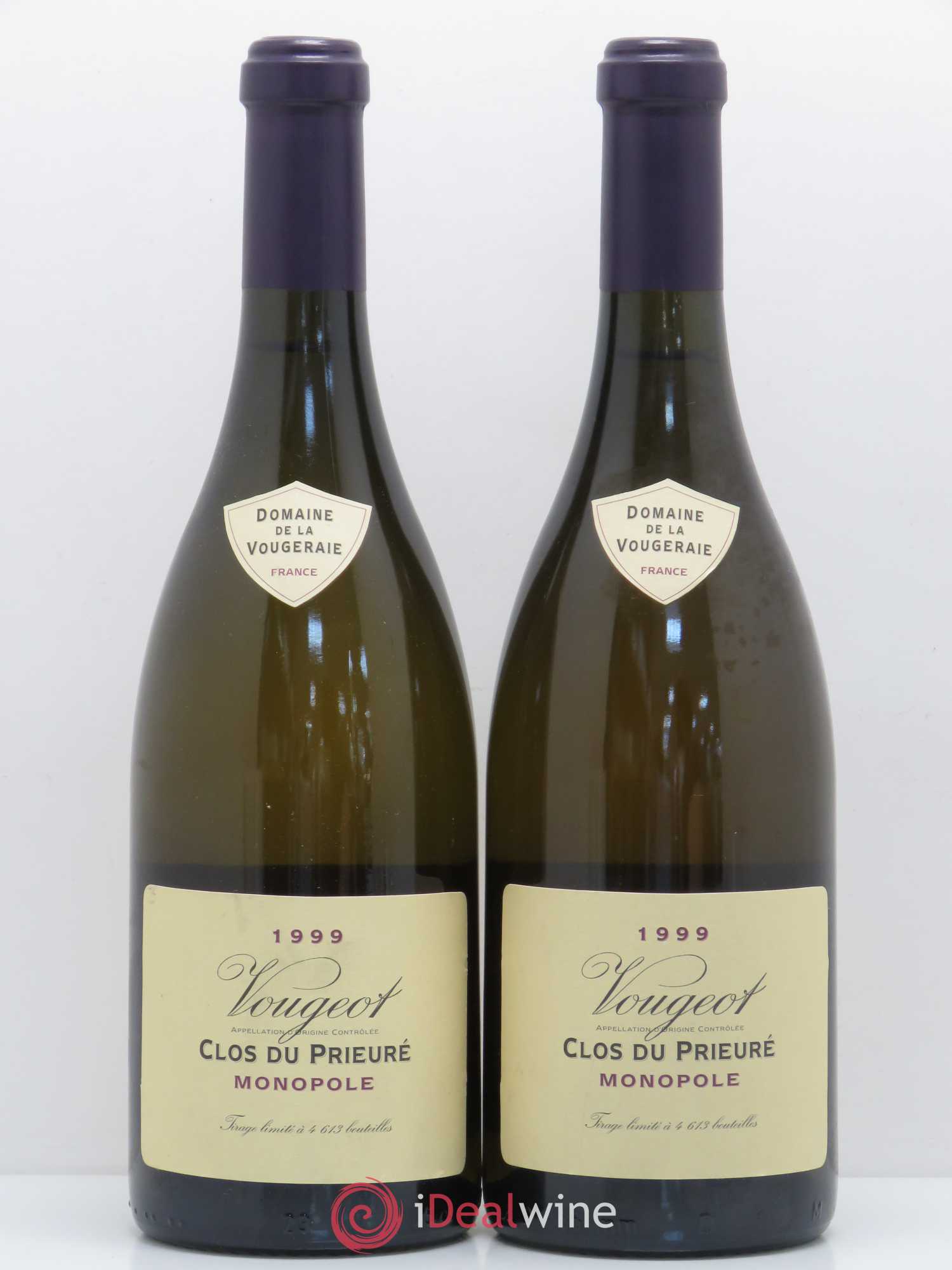 Vougeot Clos du Prieuré Domaine de la Vougeraie 1999 - Posten von 2 Flaschen - 0