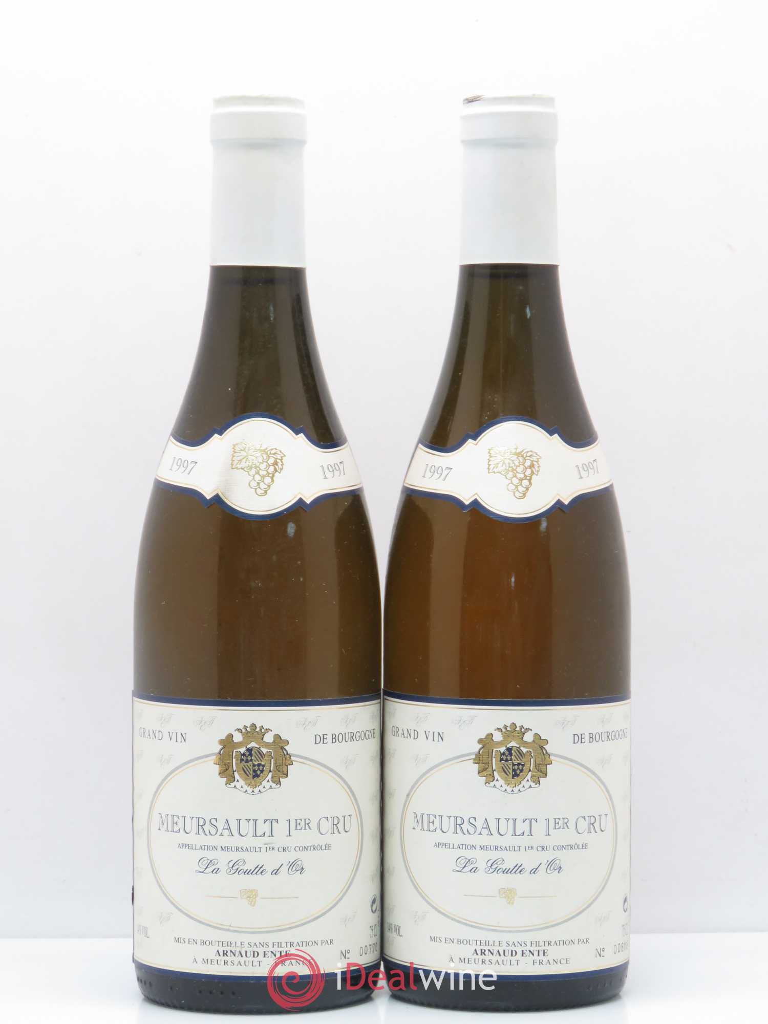 Meursault 1er Cru Goutte d'Or Arnaud Ente 1997 - Lot de 2 bouteilles - 0