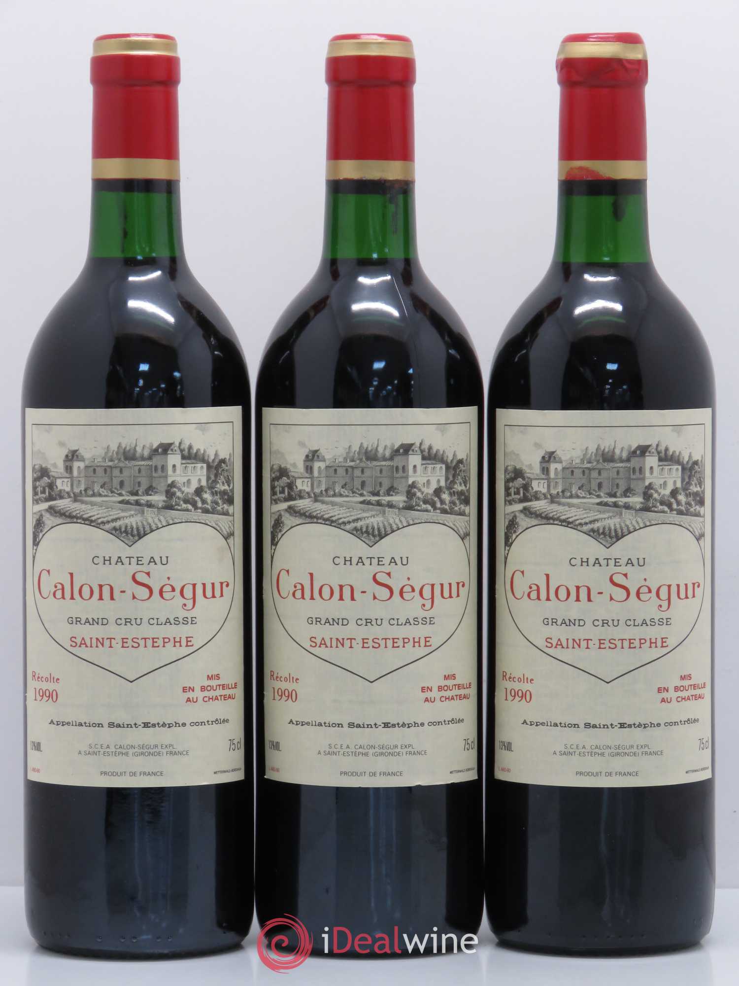Château Calon Ségur 3ème Grand Cru Classé 1990 - Lot de 12 bouteilles - 1