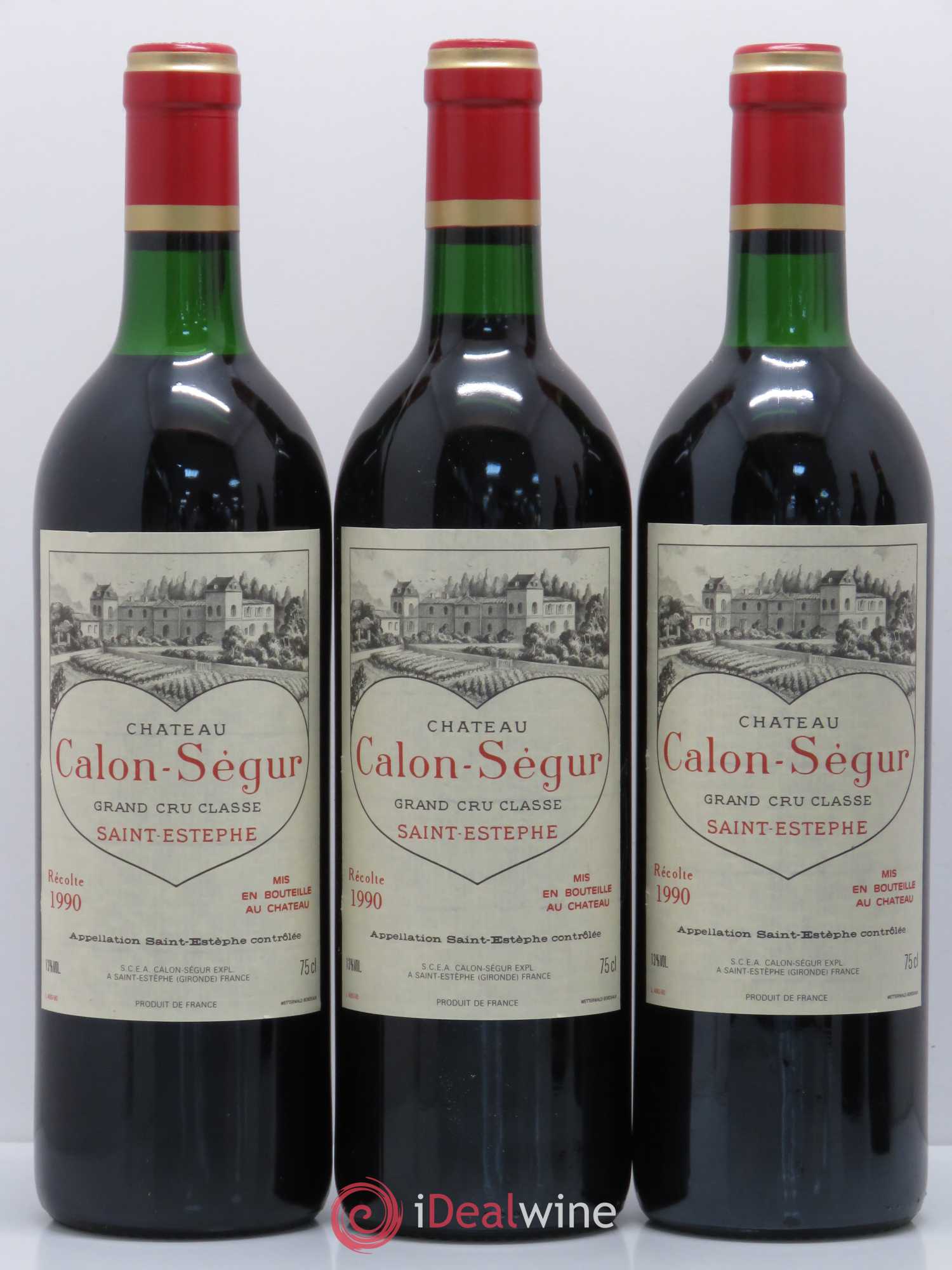 Château Calon Ségur 3ème Grand Cru Classé 1990 - Lot de 12 bouteilles - 3