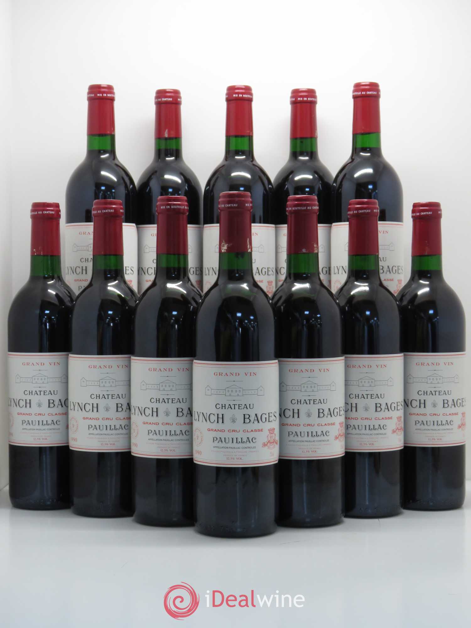 Château Lynch Bages 5ème Grand Cru Classé 1990 - Lot de 12 bouteilles - 0