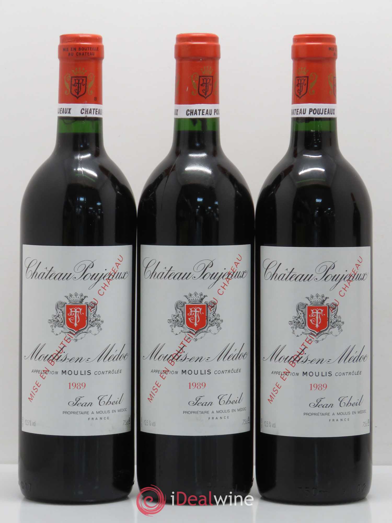 Château Poujeaux 1989 - Lot de 12 bouteilles - 1