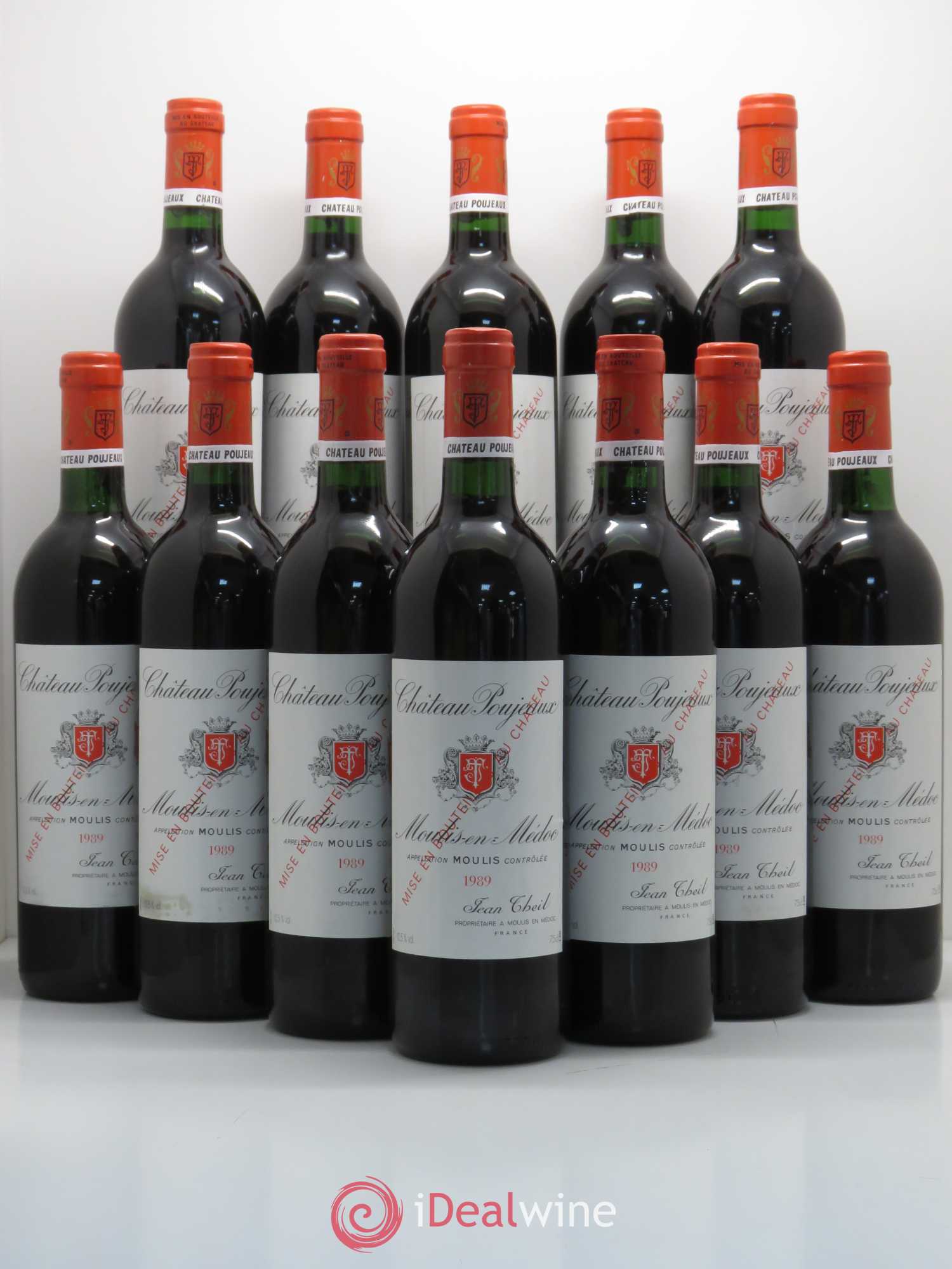 Château Poujeaux 1989 - Lot de 12 bouteilles - 0