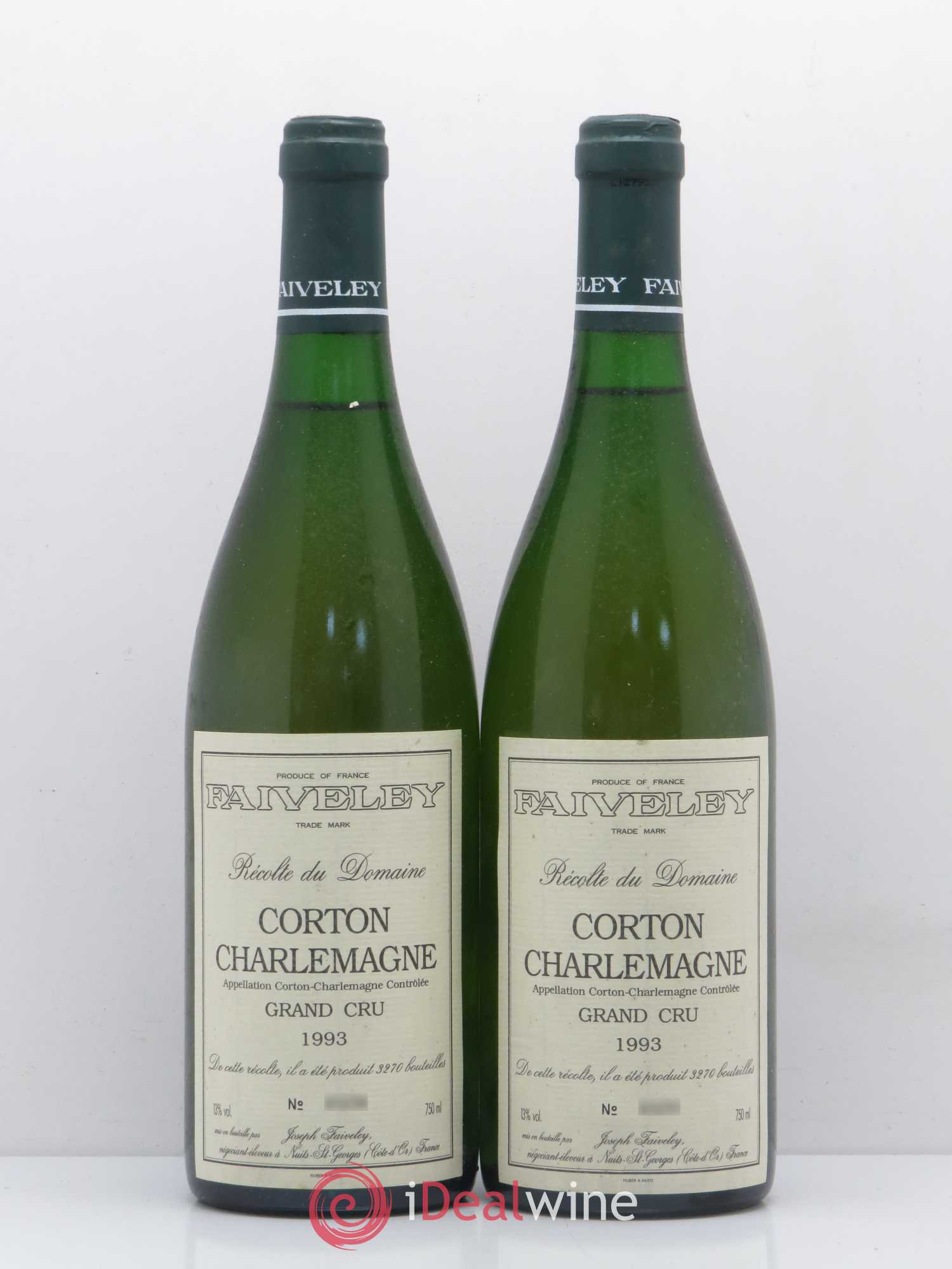 Corton-Charlemagne Grand Cru Faiveley 1993 - Lot de 2 bouteilles - 0