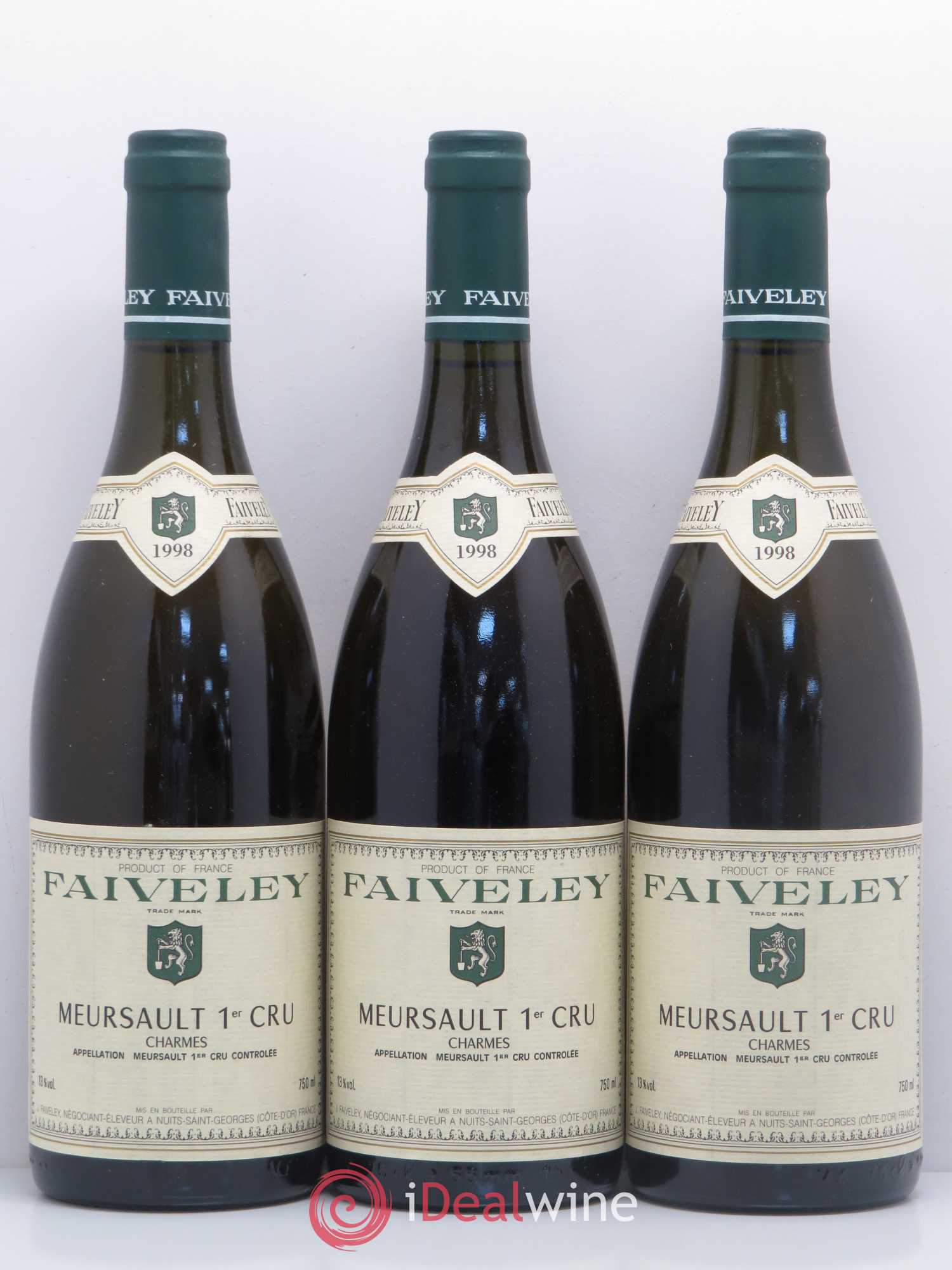 Meursault 1er Cru Charmes Faiveley 1998 - Posten von 6 Flaschen - 1