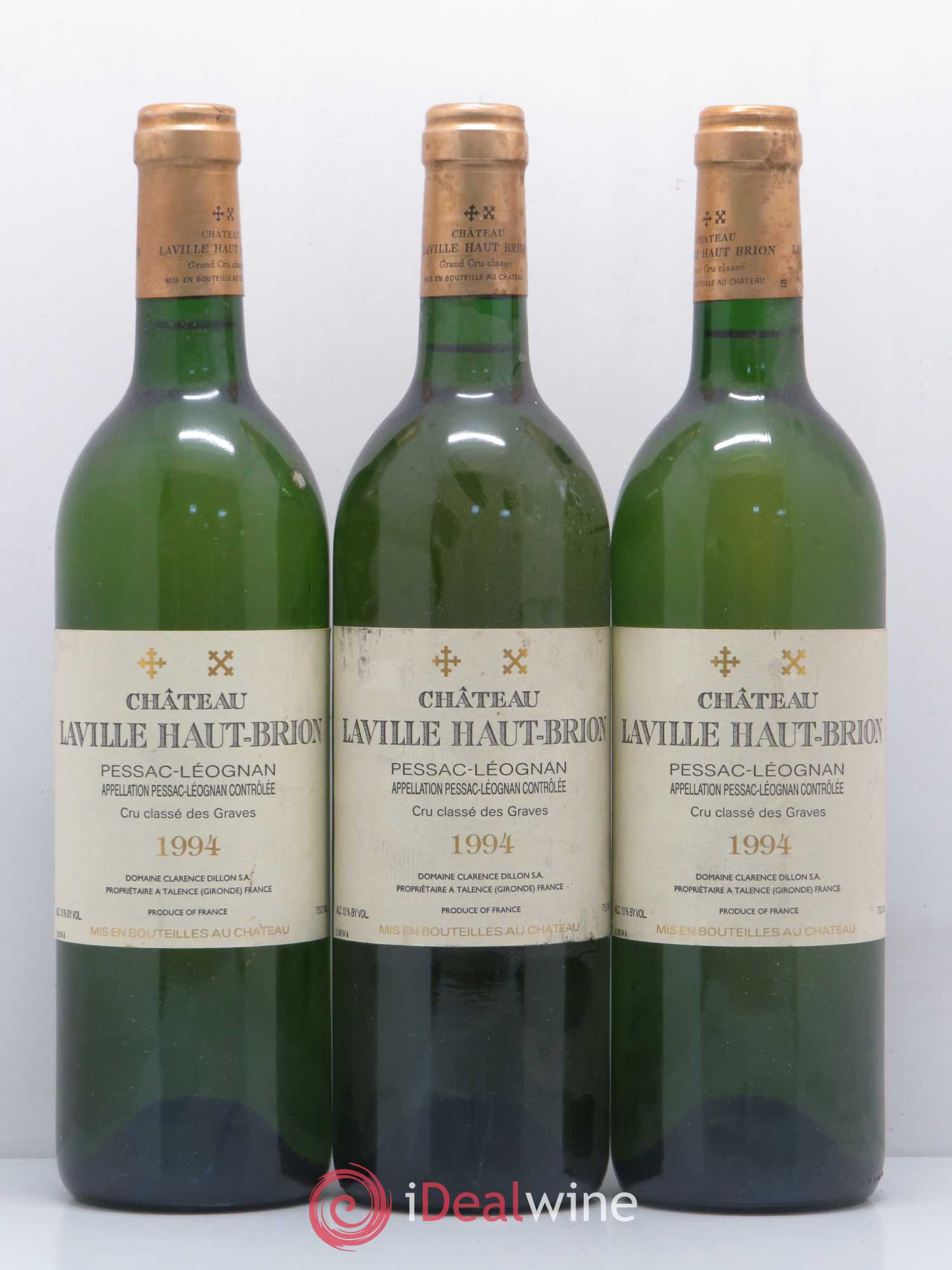 Château Laville Haut-Brion Cru Classé de Graves 1994 - Lot de 3 bouteilles - 0