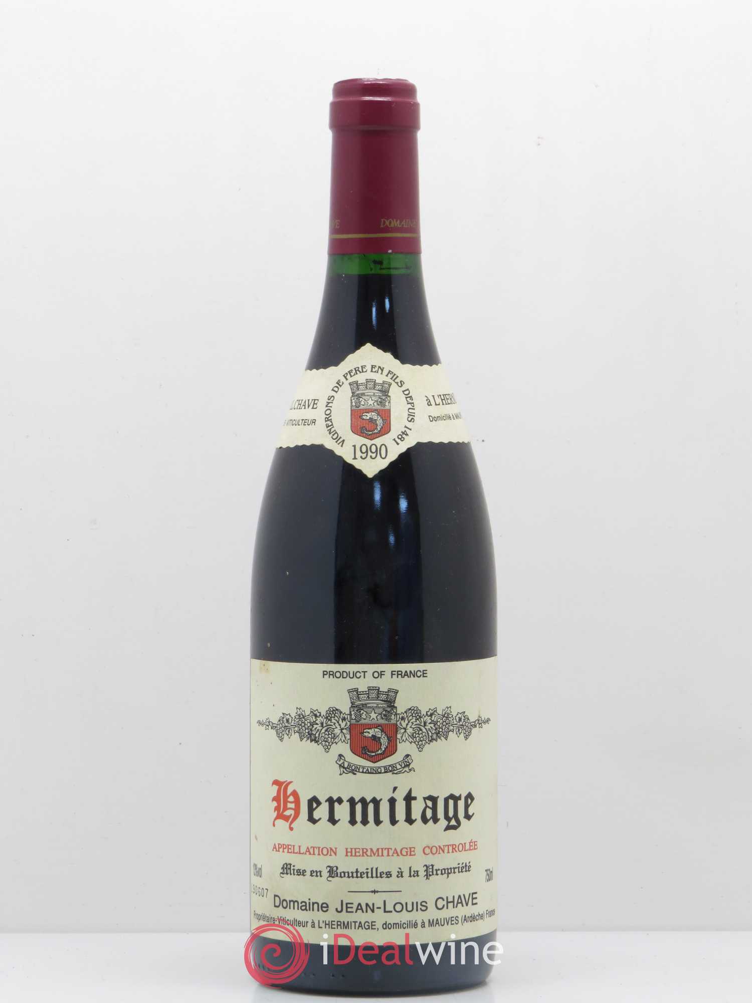 Hermitage Jean-Louis Chave 1990 - Lot de 1 bouteille - 0