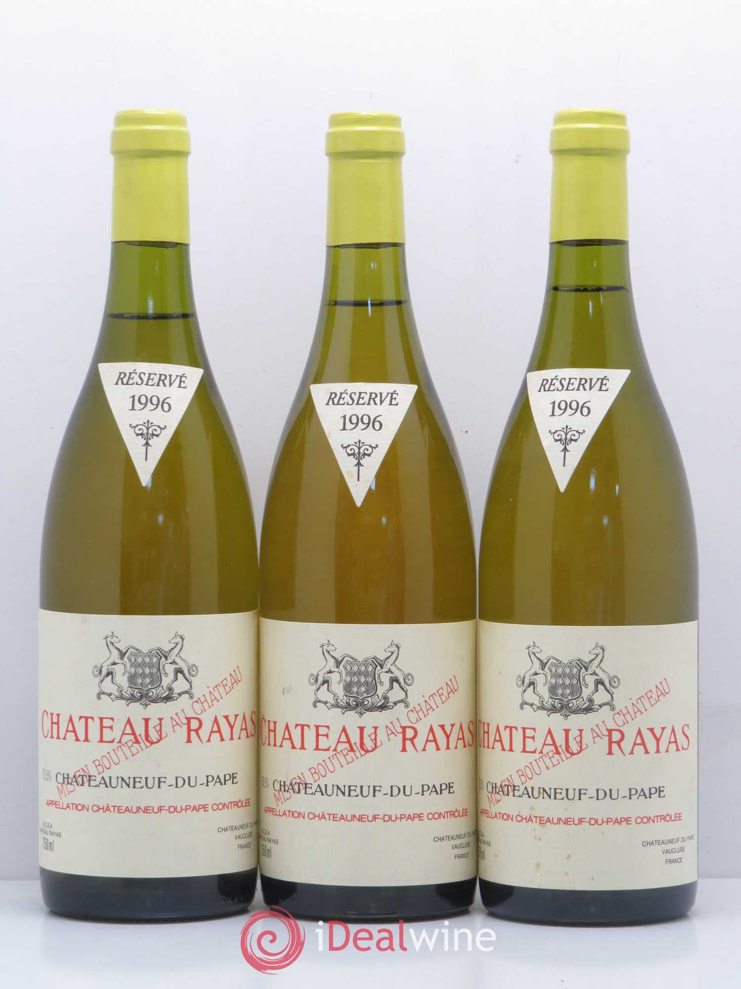 Châteauneuf-du-Pape Château Rayas Emmanuel Reynaud 1996 - Lot de 3 bouteilles - 0
