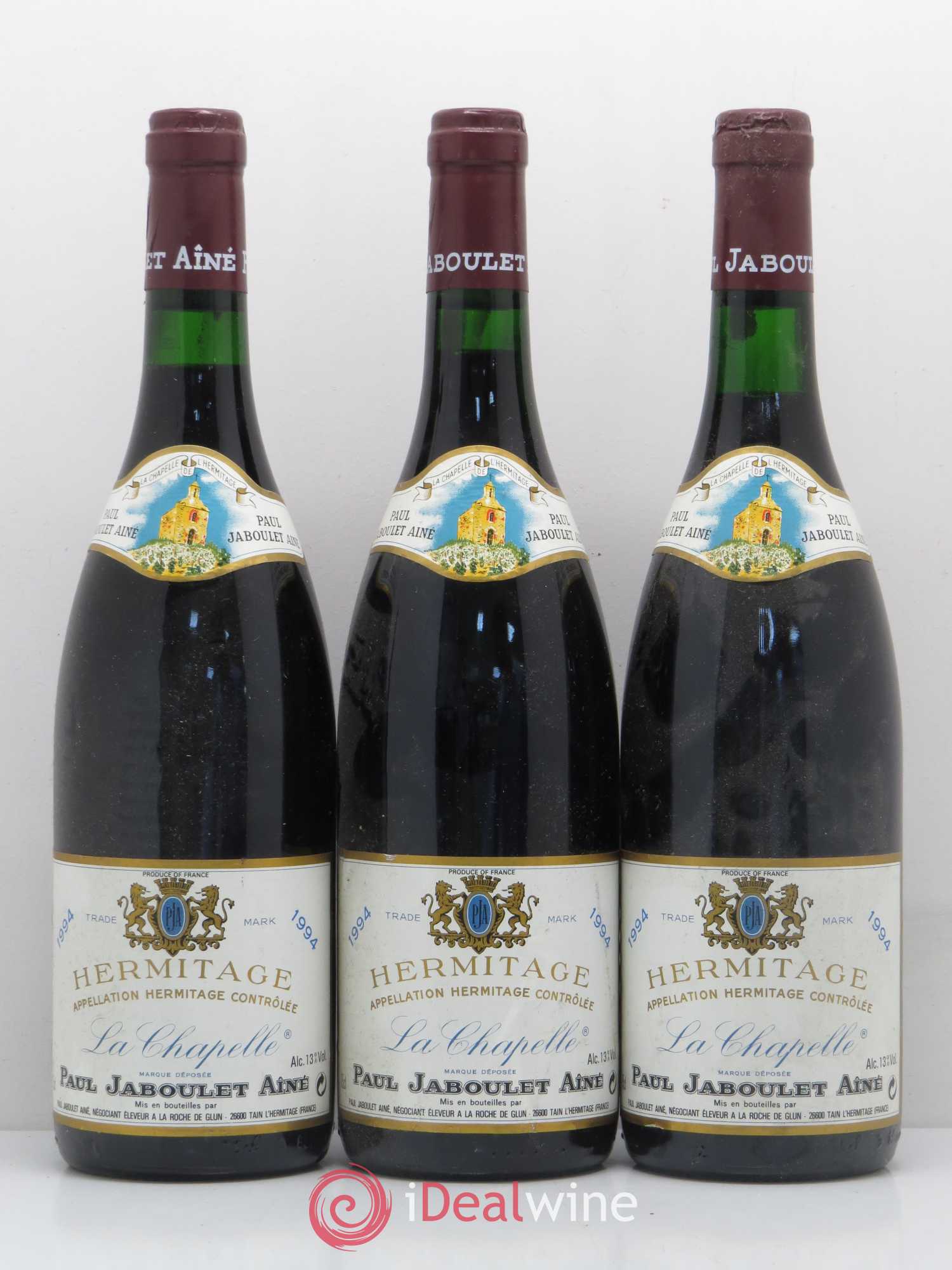 Hermitage La Chapelle Paul Jaboulet Ainé 1994 - Lot de 3 bouteilles - 0