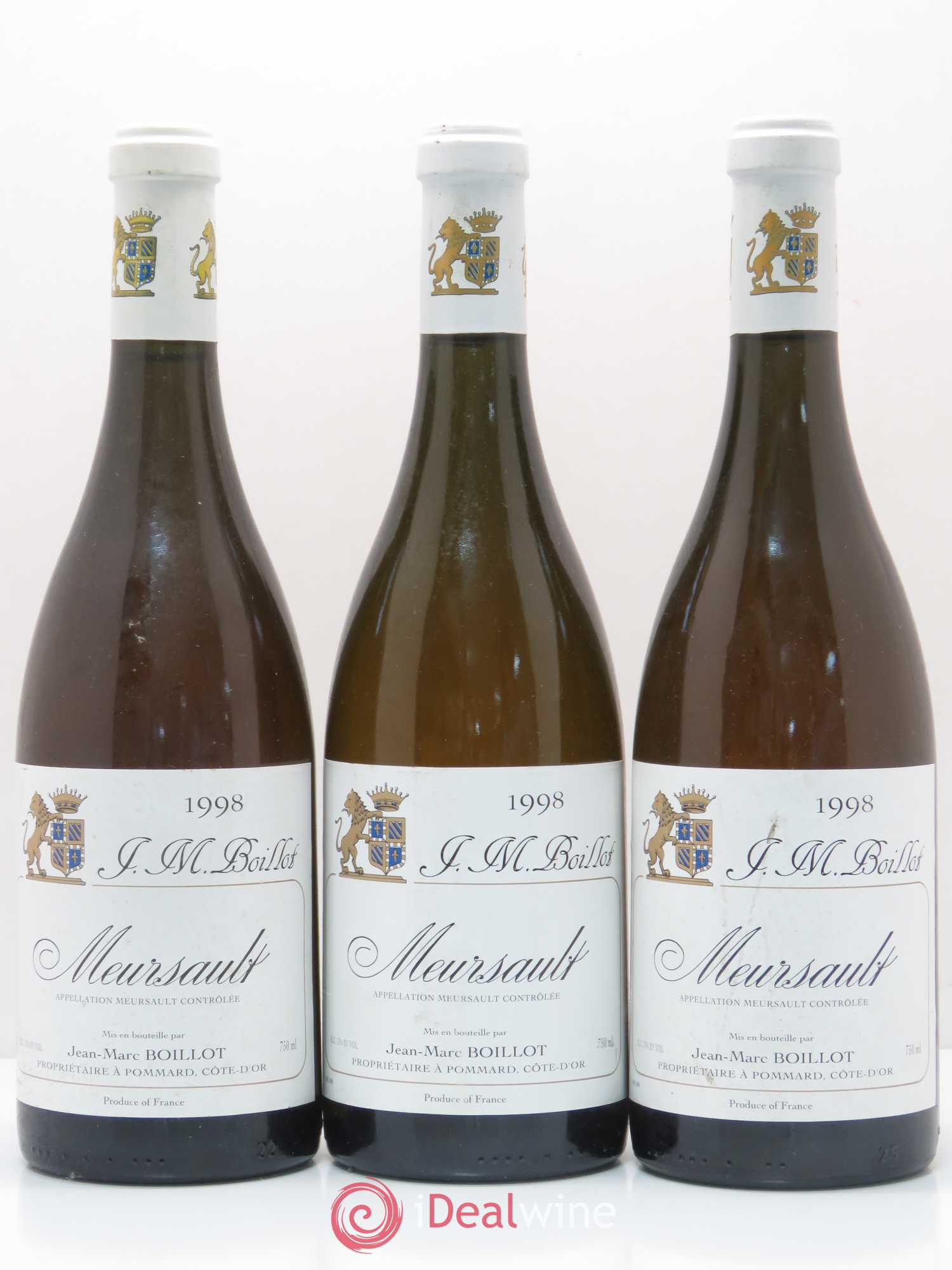 Meursault Jean-Marc Boillot 1998 - Posten von 3 Flaschen - 0