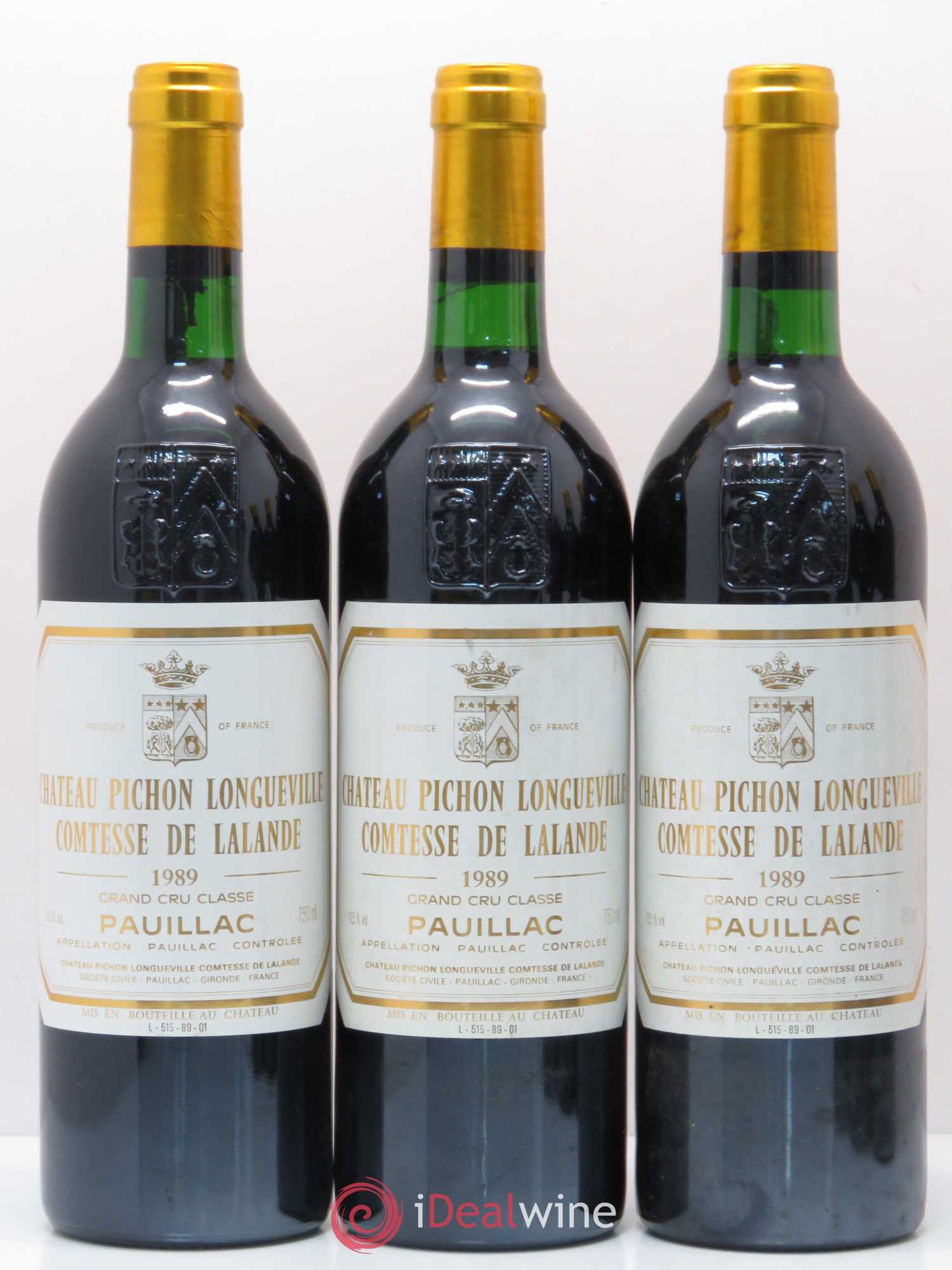 Château Pichon Longueville Comtesse de Lalande 2ème Grand Cru Classé 1989 - Lot de 6 bouteilles - 1