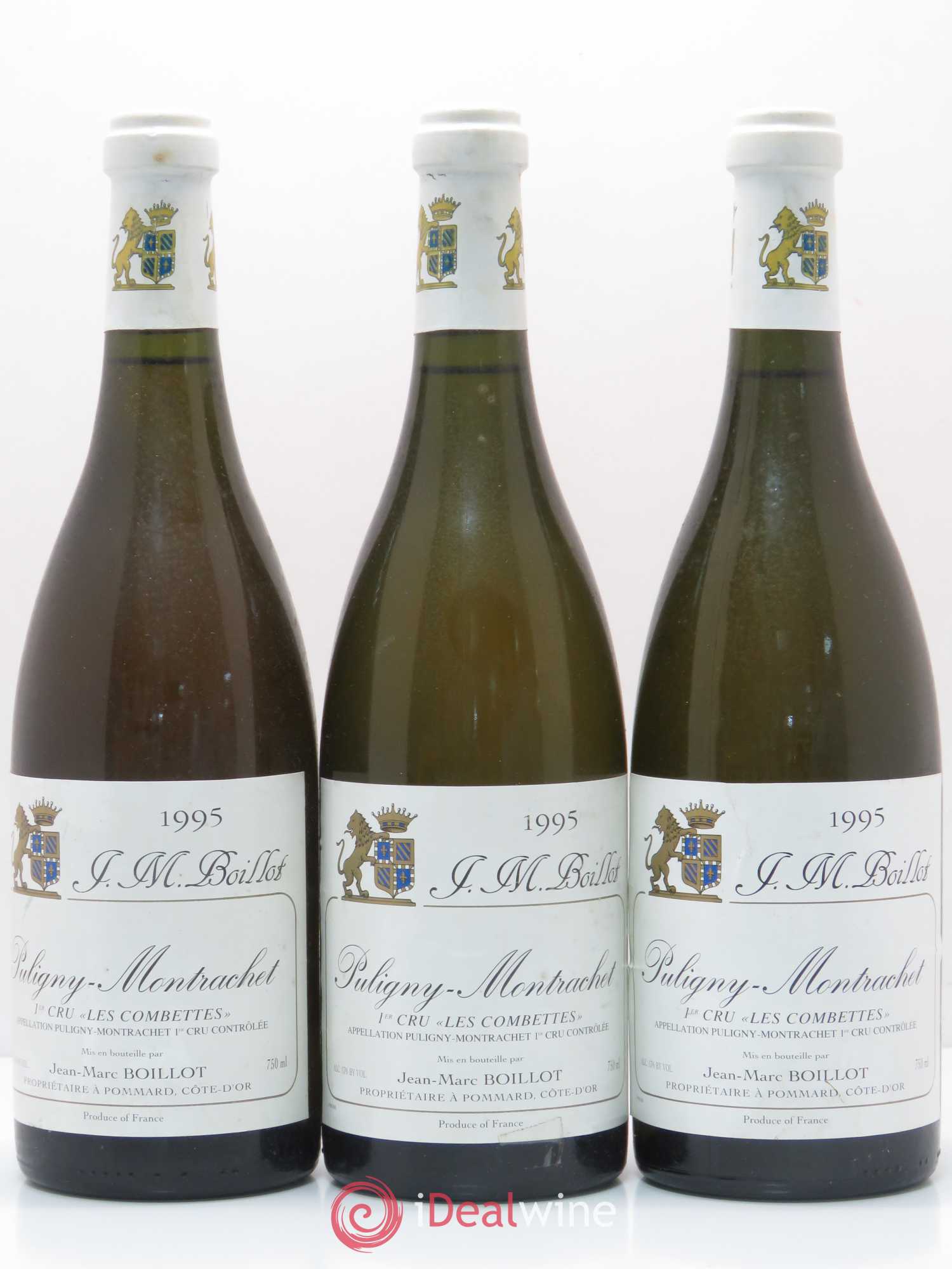Puligny-Montrachet 1er Cru Les Combettes Jean Marc Boillot 1995 - Posten von 3 Flaschen - 0