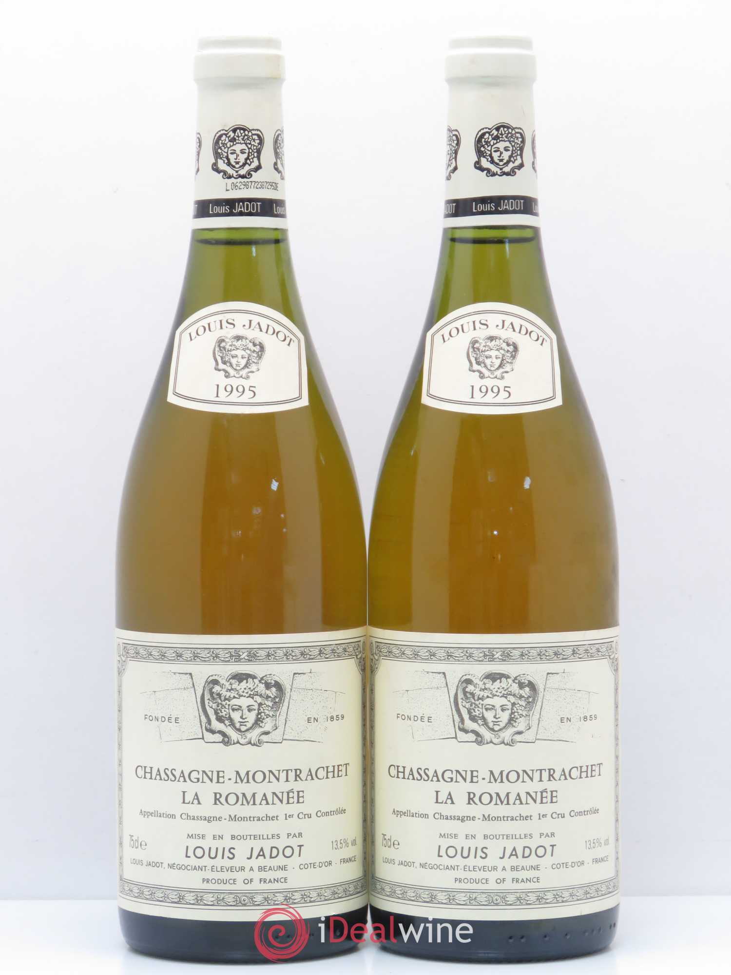 Chassagne-Montrachet 1er Cru La Romanée Louis Jadot 1995 - Lot de 2 bouteilles - 0