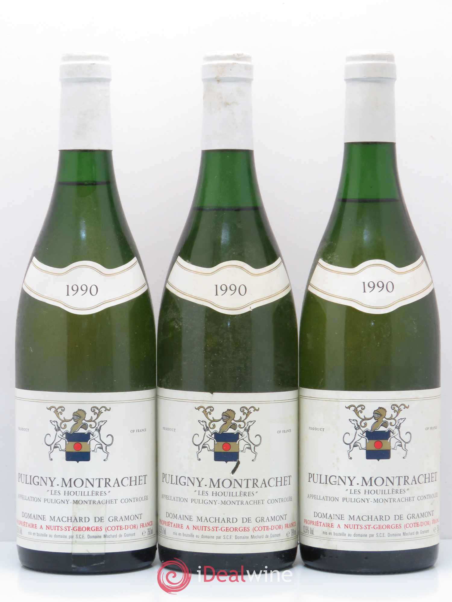 Puligny-Montrachet Les Houilleres Machard De Gramont 1990 - Posten von 3 Flaschen - 0