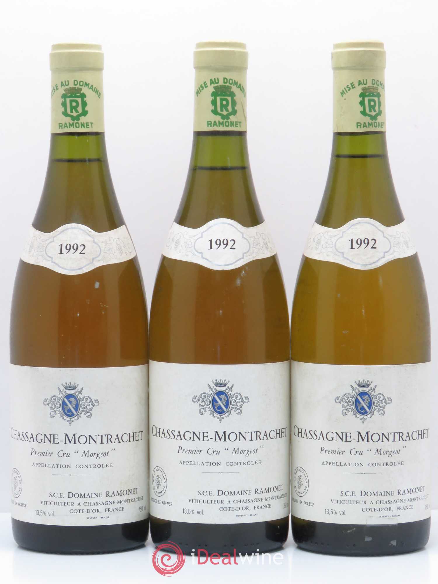 Chassagne-Montrachet 1er Cru Morgeot Ramonet (Domaine) 1992 - Lot de 3 bouteilles - 0