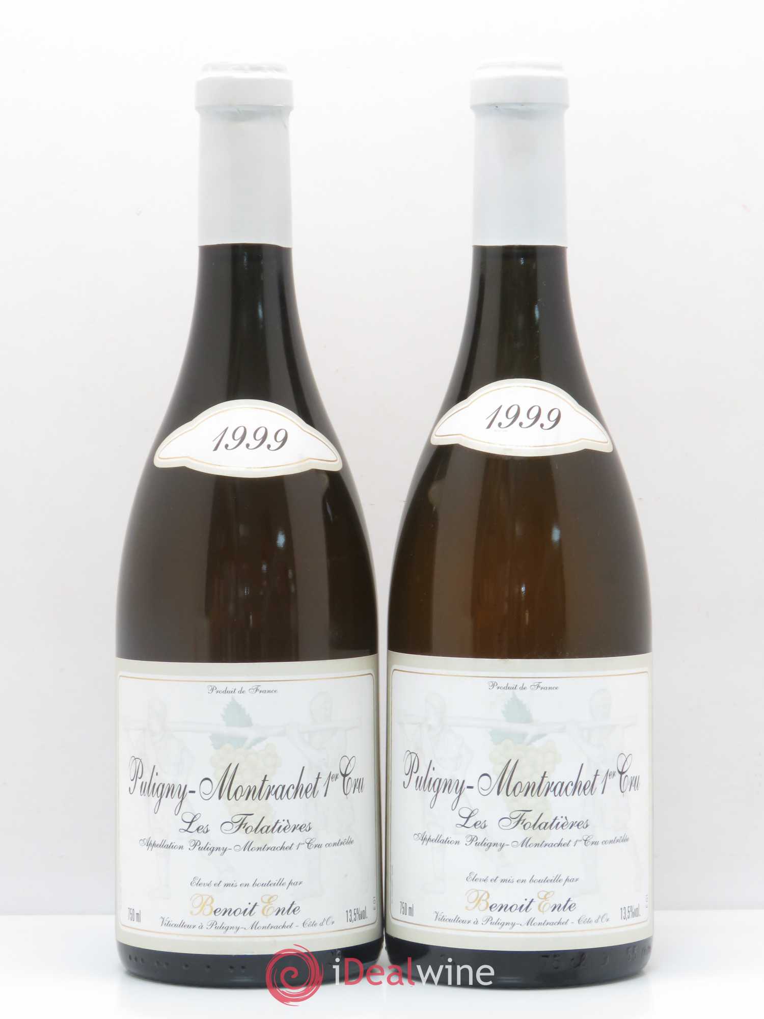 Puligny-Montrachet 1er Cru Les Folatières Benoit Ente 1999 - Lot de 2 bouteilles - 0