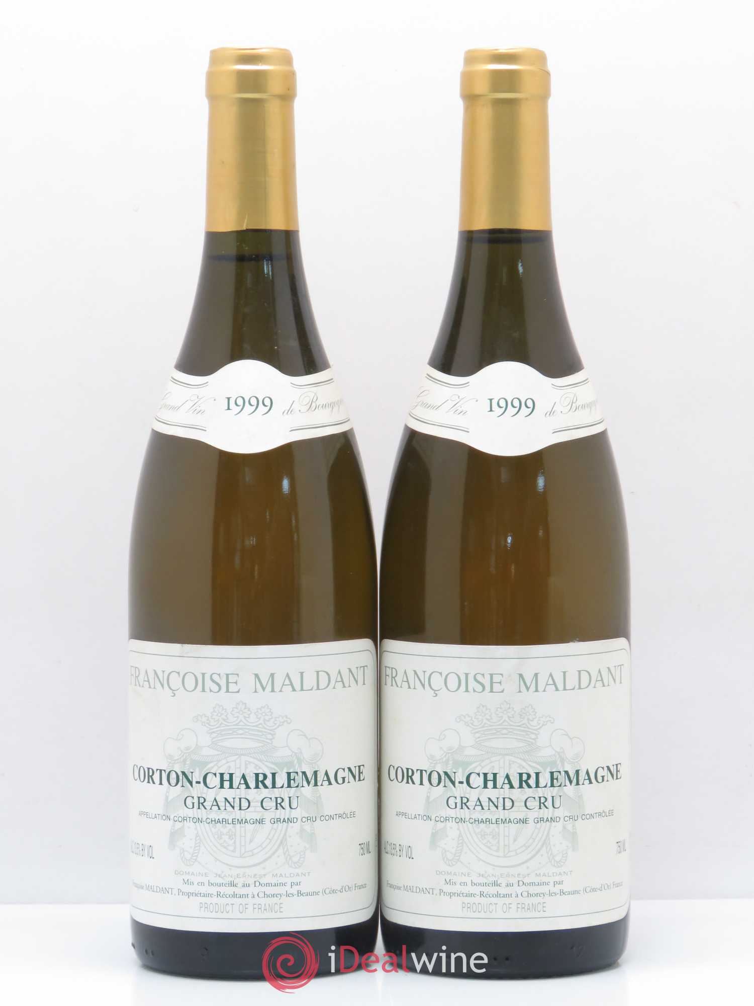 Corton-Charlemagne Grand Cru Francoise Maldant 1999 - Lot de 2 bouteilles - 0