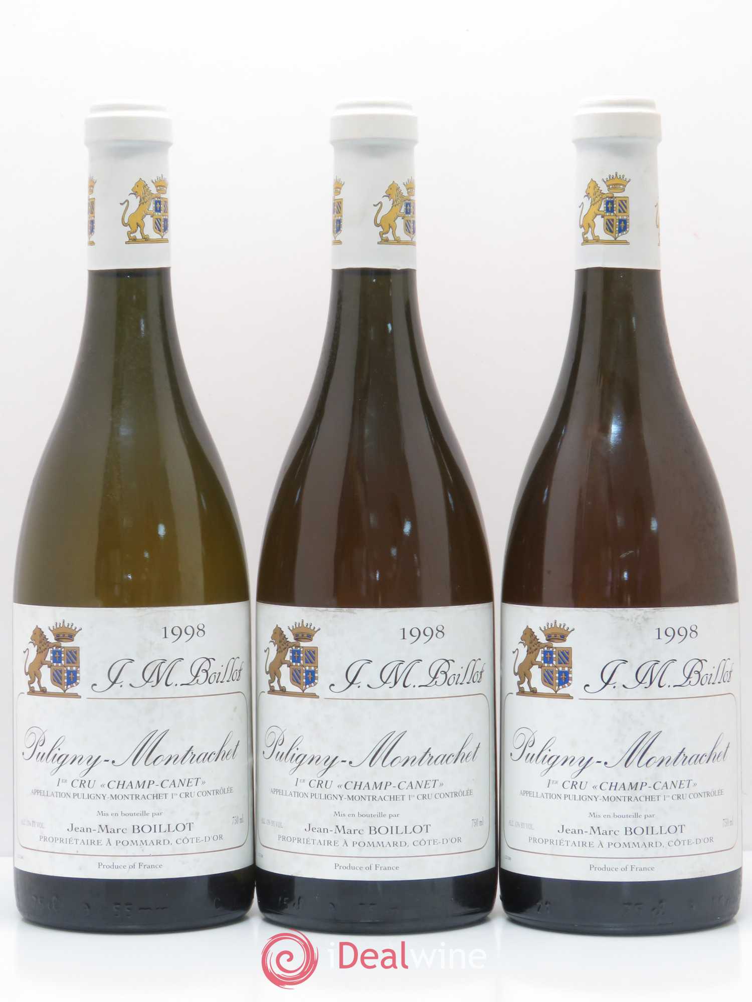 Puligny-Montrachet 1er Cru Champ Canet Jean-Marc Boillot 1998 - Posten von 3 Flaschen - 0