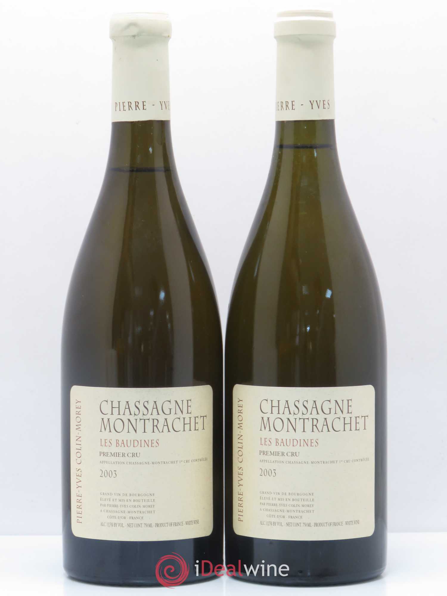 Chassagne-Montrachet 1er Cru Les Baudines Pierre-Yves Colin Morey 2003 - Lot de 2 bouteilles - 0
