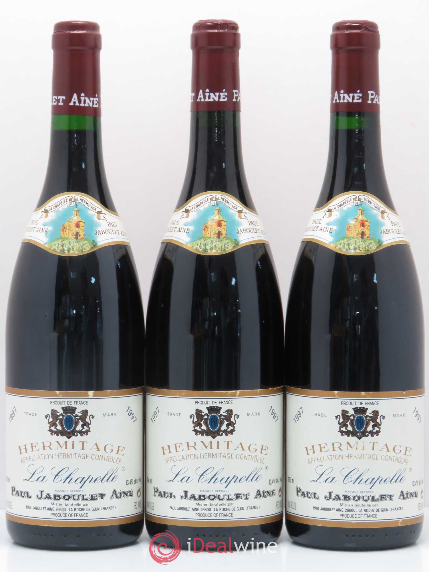 Hermitage La Chapelle Paul Jaboulet Ainé 1997 - Lot de 3 bouteilles - 0