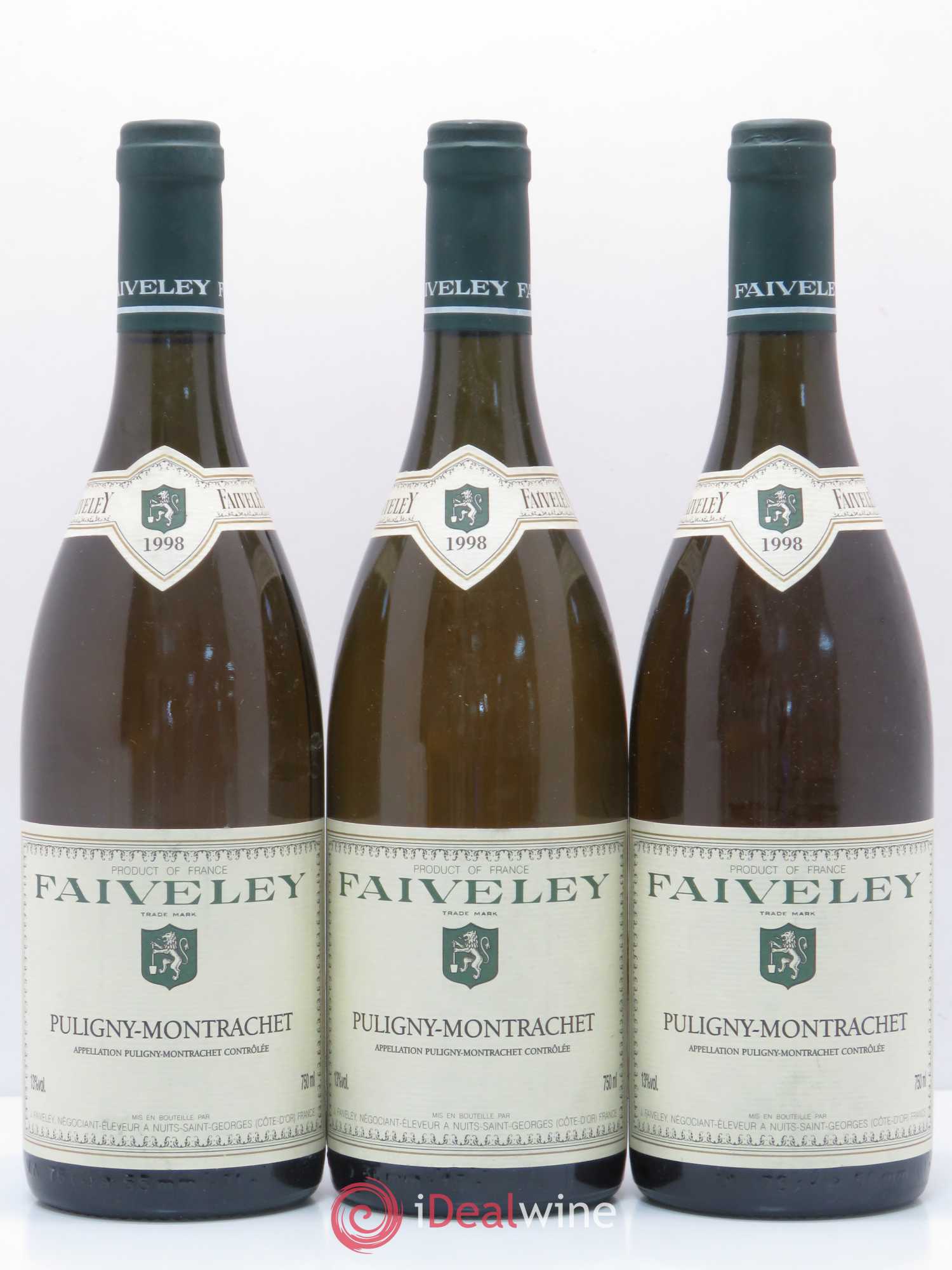 Puligny-Montrachet Faiveley 1998 - Lot de 3 bouteilles - 0