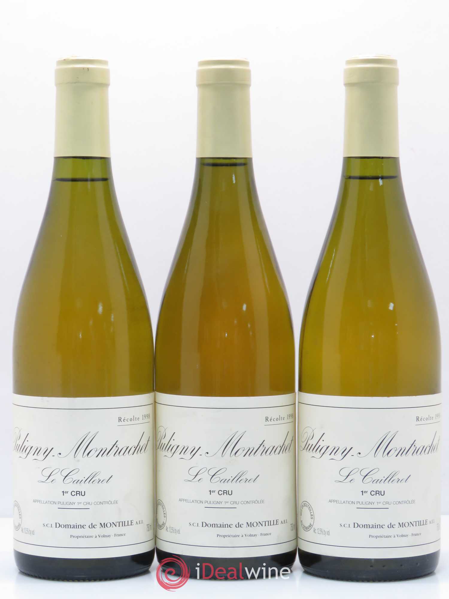 Puligny-Montrachet 1er Cru Le Cailleret De Montille (Domaine) 1998 - Lot de 3 bouteilles - 0