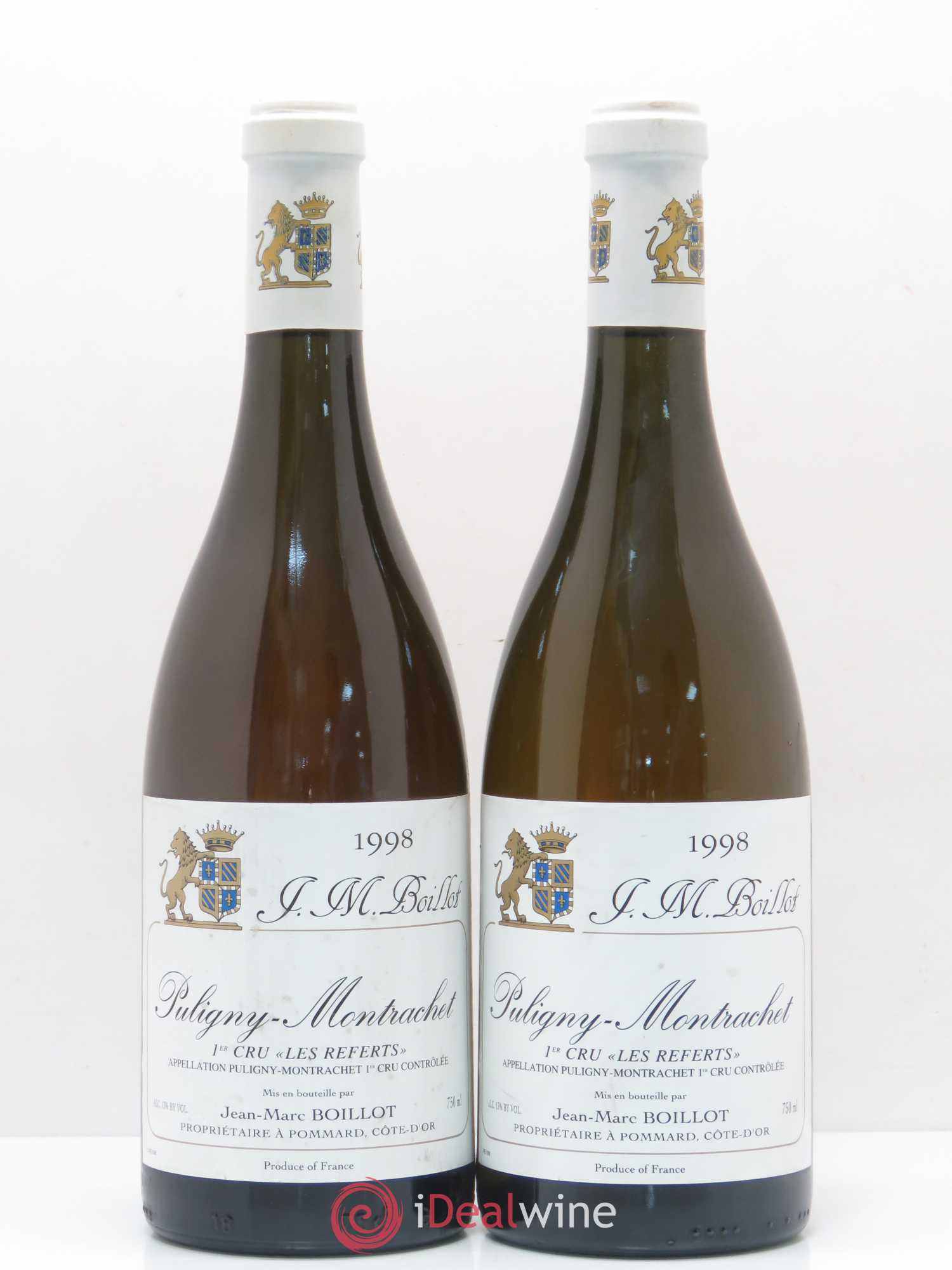 Puligny-Montrachet 1er Cru Les Referts Jean-Marc Boillot 1998 - Posten von 2 Flaschen - 0