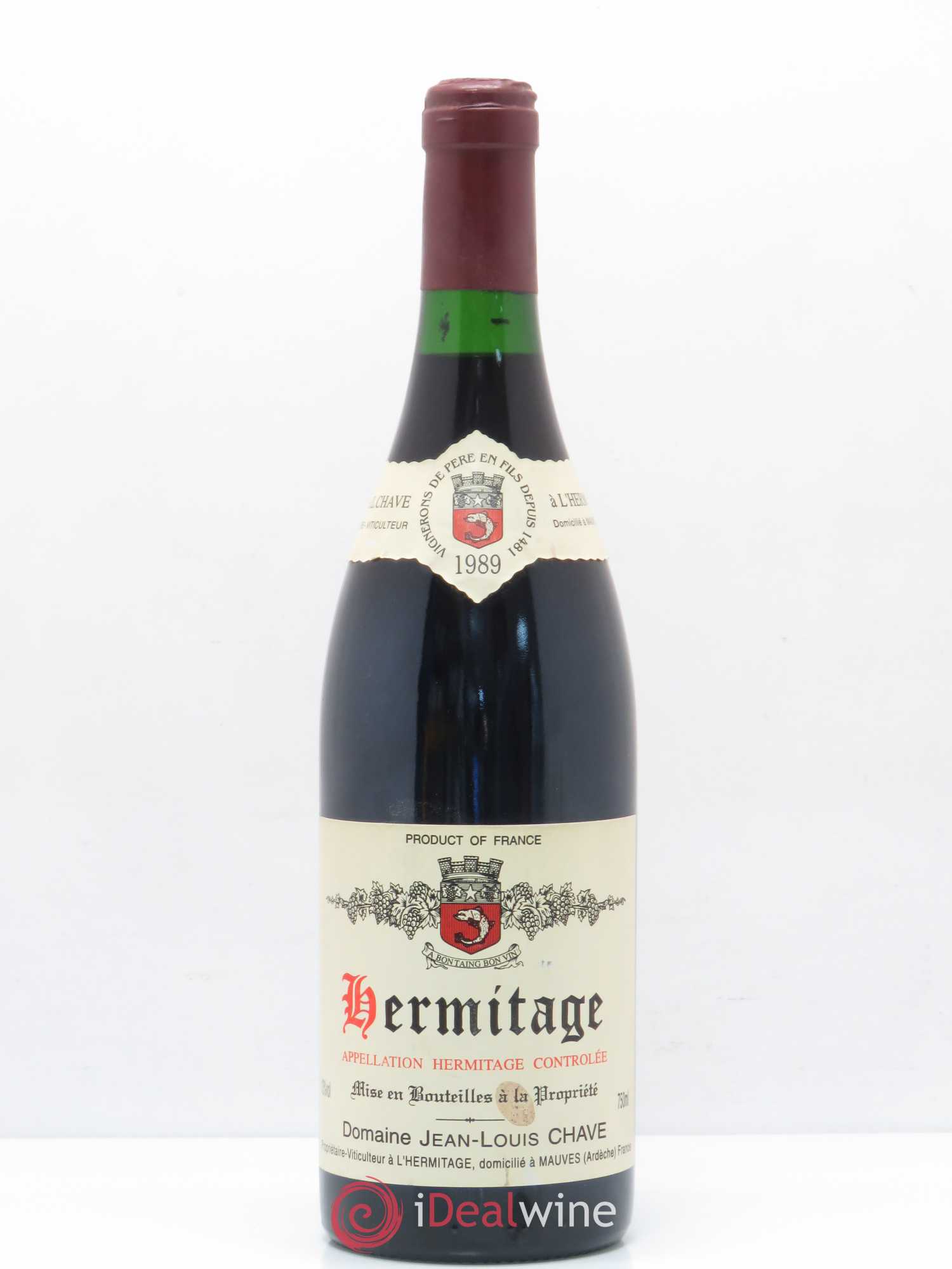 Hermitage Jean-Louis Chave 1989 - Lot de 1 bouteille - 0