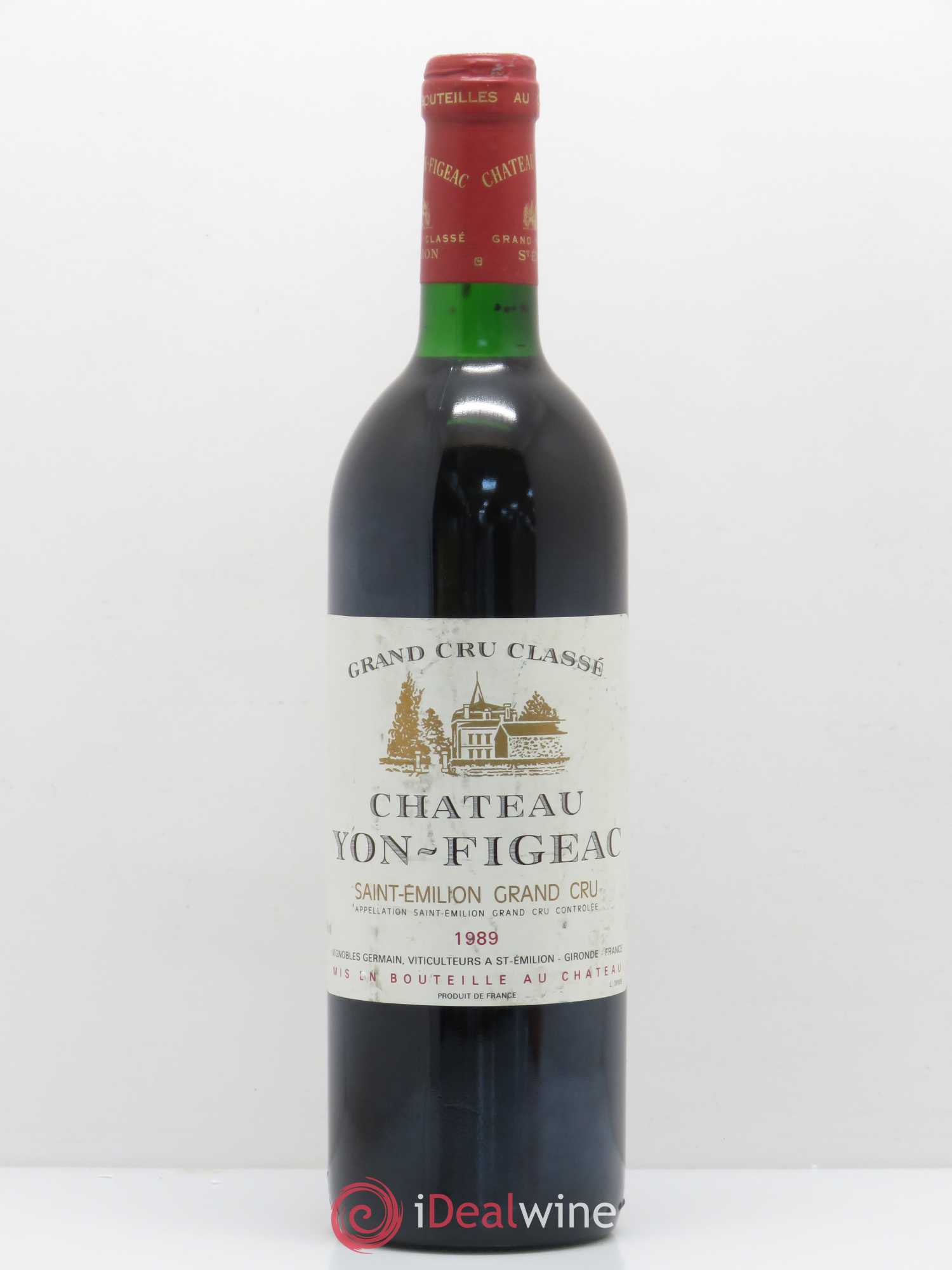 Château Yon Figeac Grand Cru Classé 1989 - Lot de 1 bouteille - 0