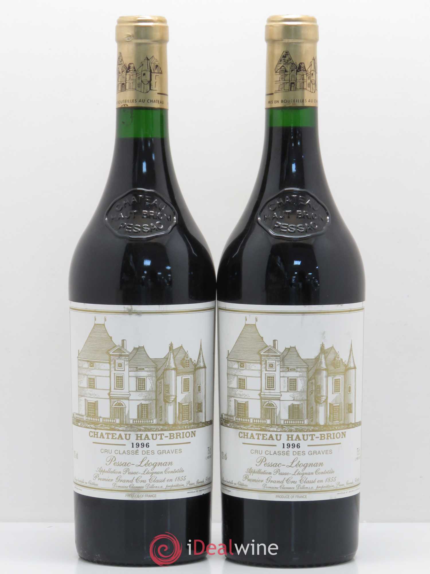 Château Haut Brion 1er Grand Cru Classé 1996 - Lot de 2 bouteilles - 0