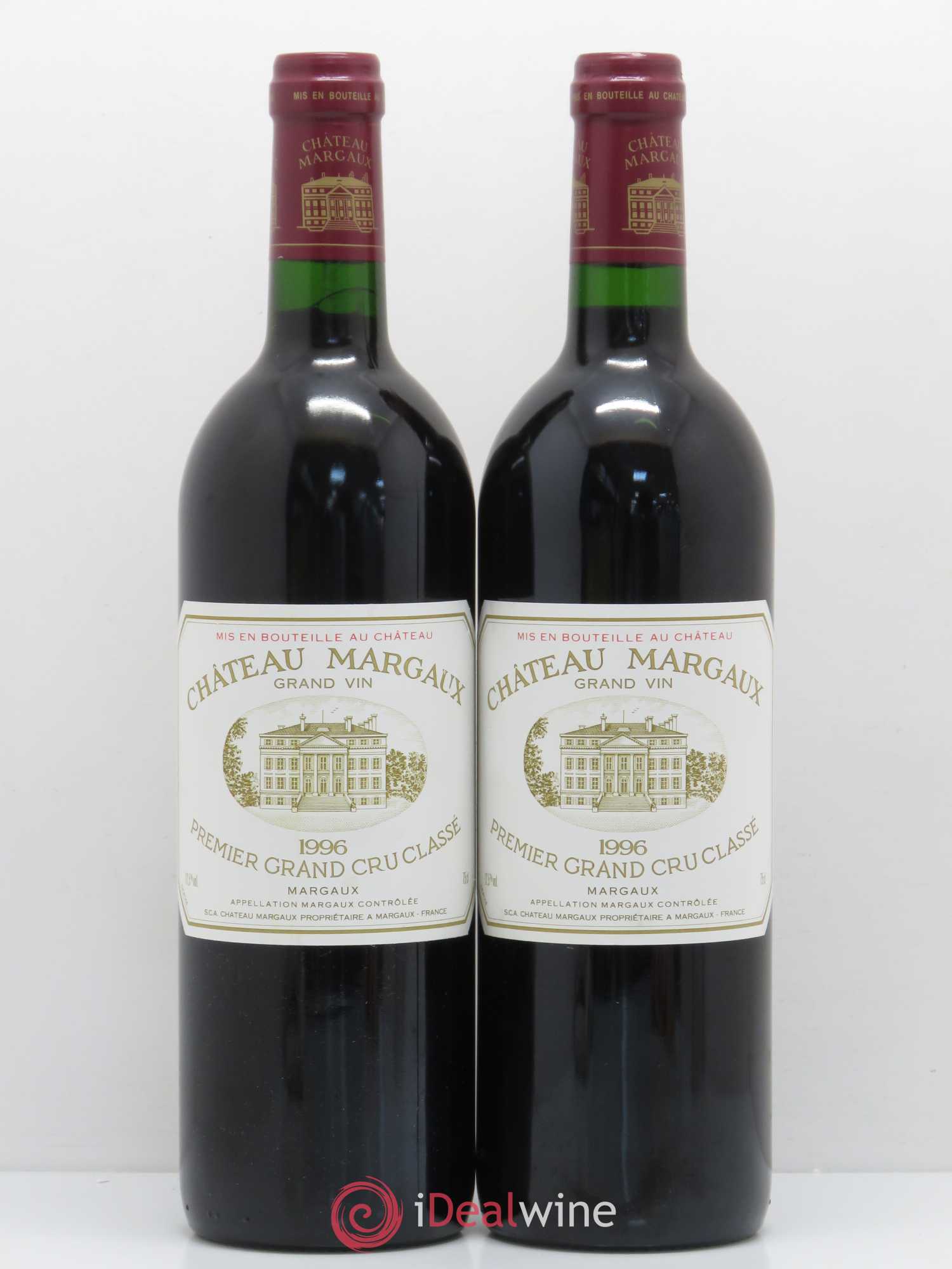 Château Margaux 1er Grand Cru Classé 1996 - Lot de 2 bouteilles - 0