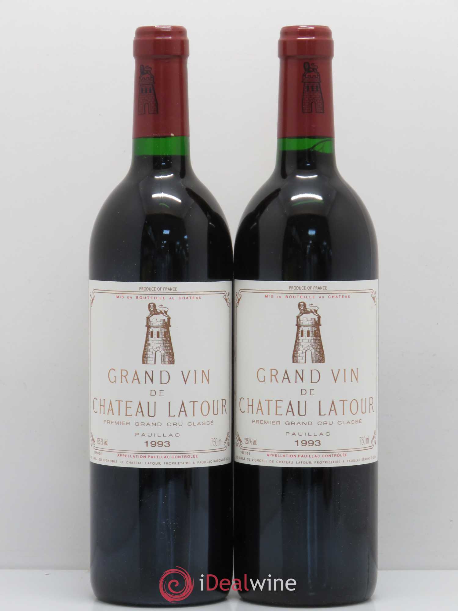 Château Latour 1er Grand Cru Classé 1993 - Lot de 2 bouteilles - 0