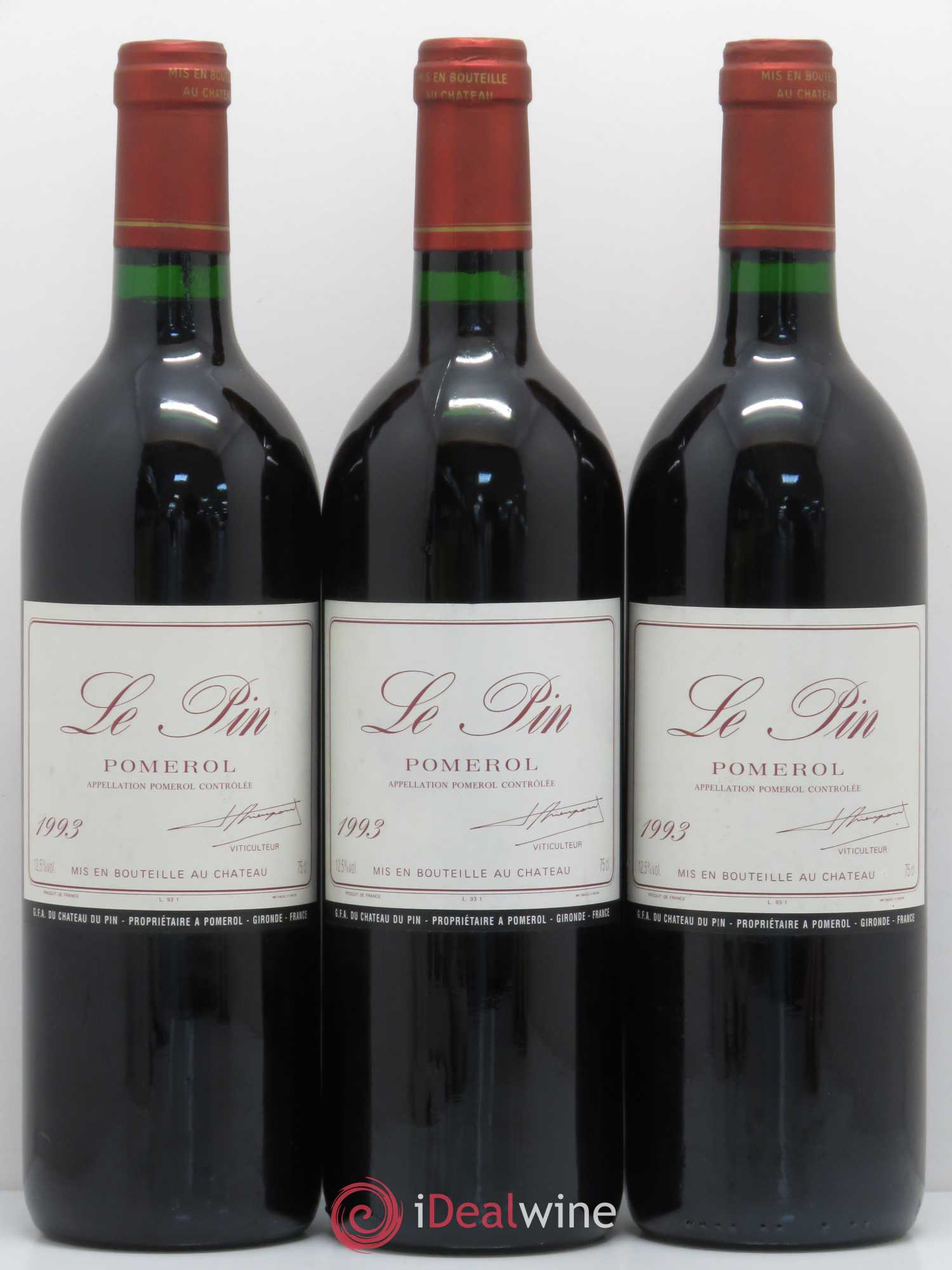 Château Le Pin 1993 - Lot de 3 bouteilles - 0