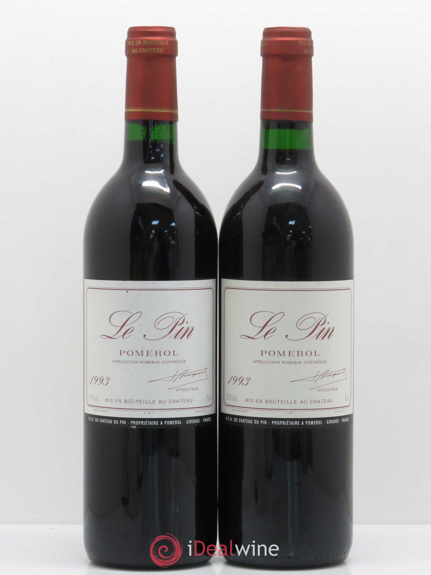 Château Le Pin 1993 - Lot de 2 bouteilles - 0