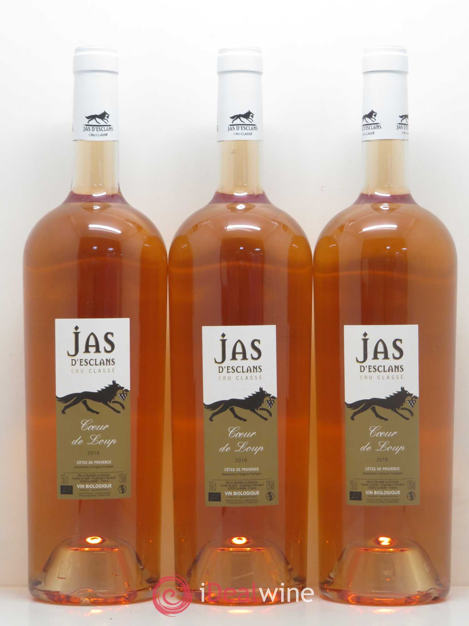 Côtes de Provence Coeur de Loup Domaine Jas D'Esclans (sans prix de réserve) 2016 - Posten von 3 Magnum - 0
