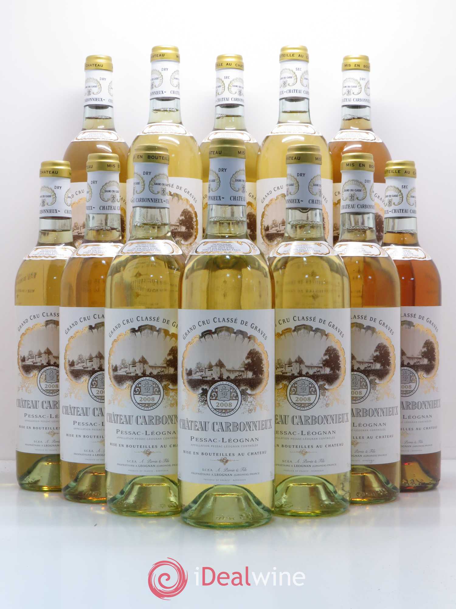 Château Carbonnieux Cru Classé de Graves 2008 - Lot de 12 bouteilles - 0