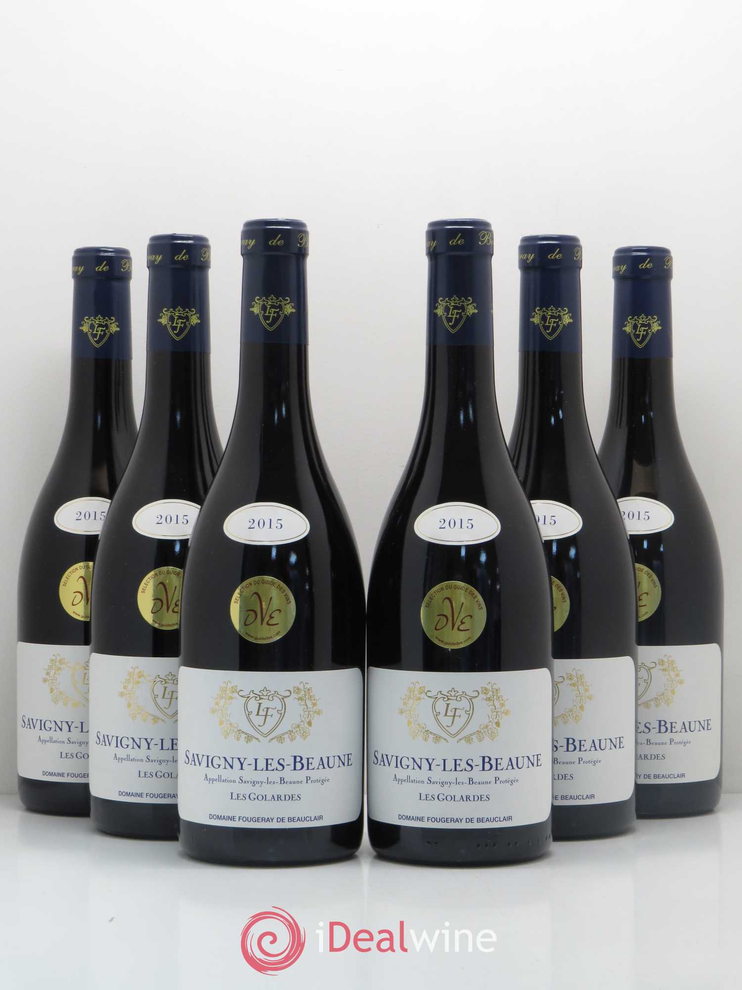 Savigny-lès-Beaune Les Golardes Domaine Fougeray De Beauclair (sans prix de réserve) 2015 - Posten von 6 Flaschen - 0