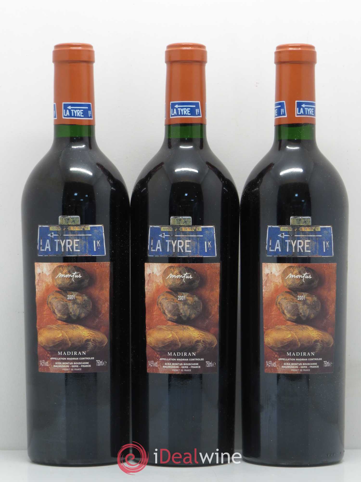 Madiran Château Montus-La Tyre Alain Brumont 2001 - Lot de 6 bouteilles - 1