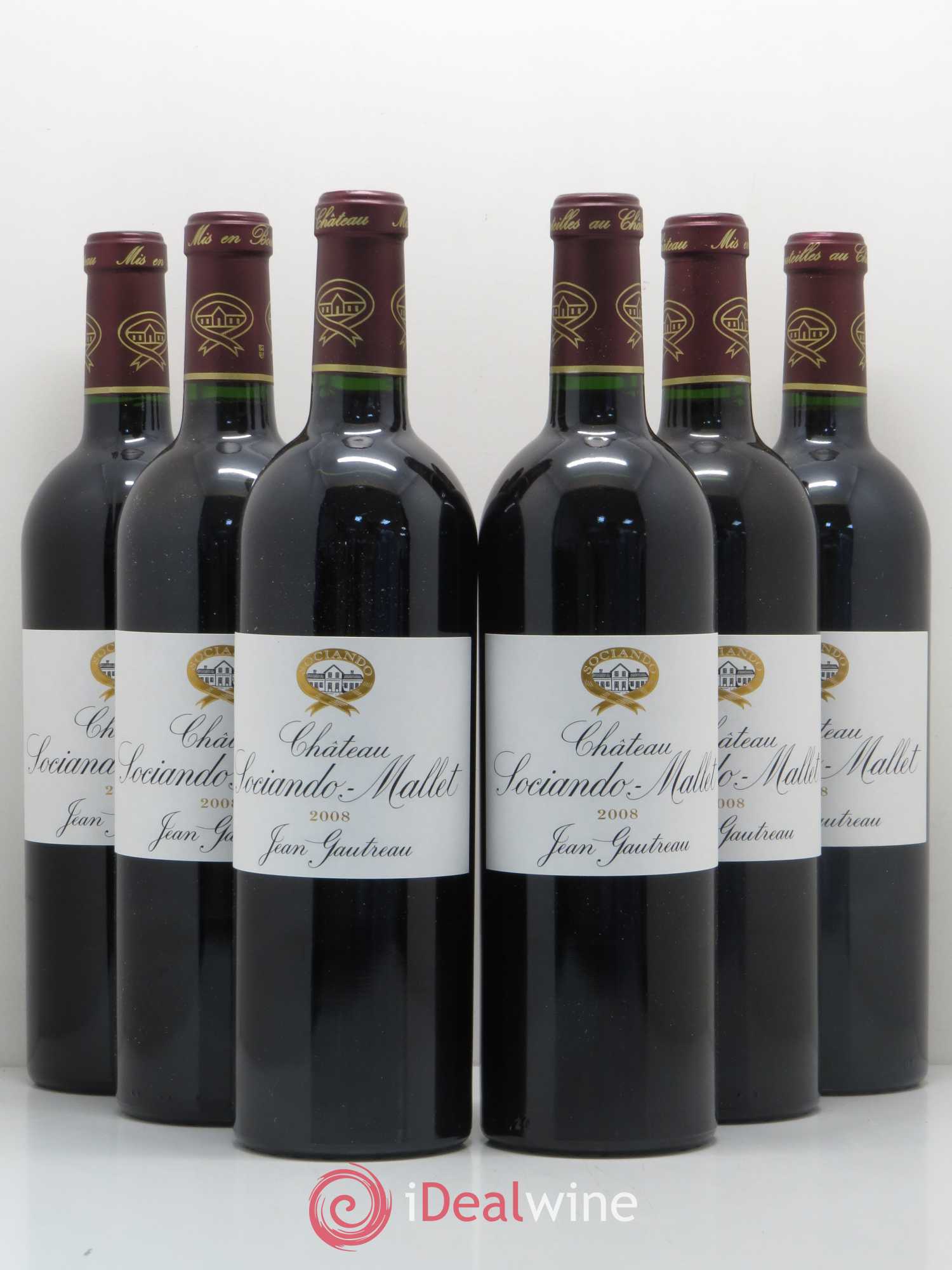 Château Sociando Mallet 2008 - Lot de 6 bouteilles - 0