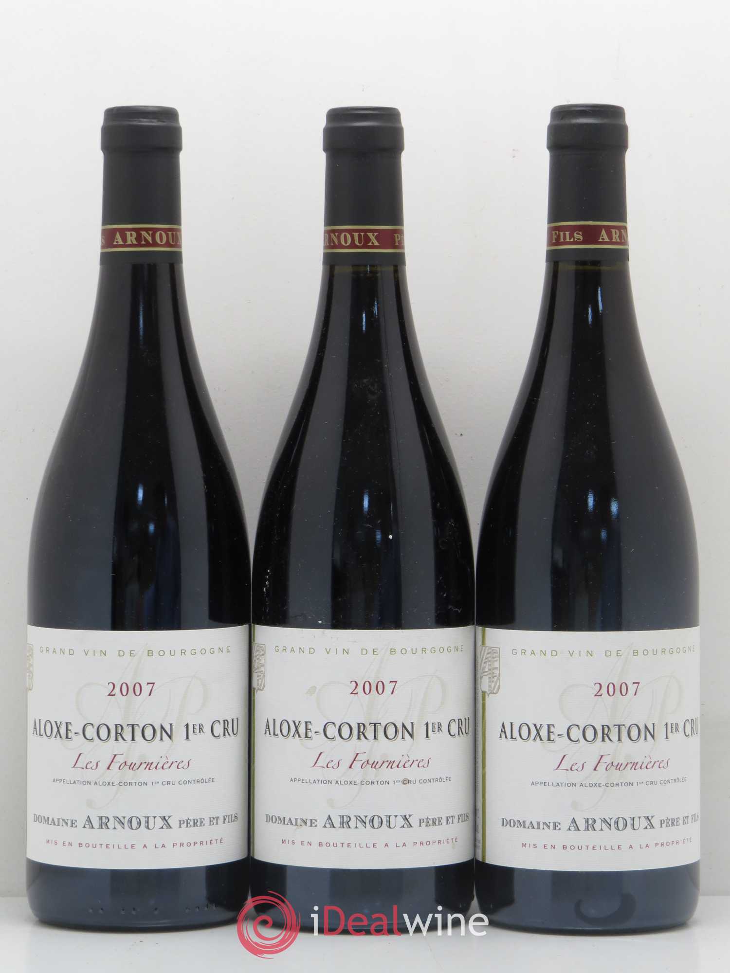 Aloxe-Corton 1er Cru Les Fournières Domaine Arnoux Père et Fils (sans prix de réserve) 2007 - Posten von 3 Flaschen - 0