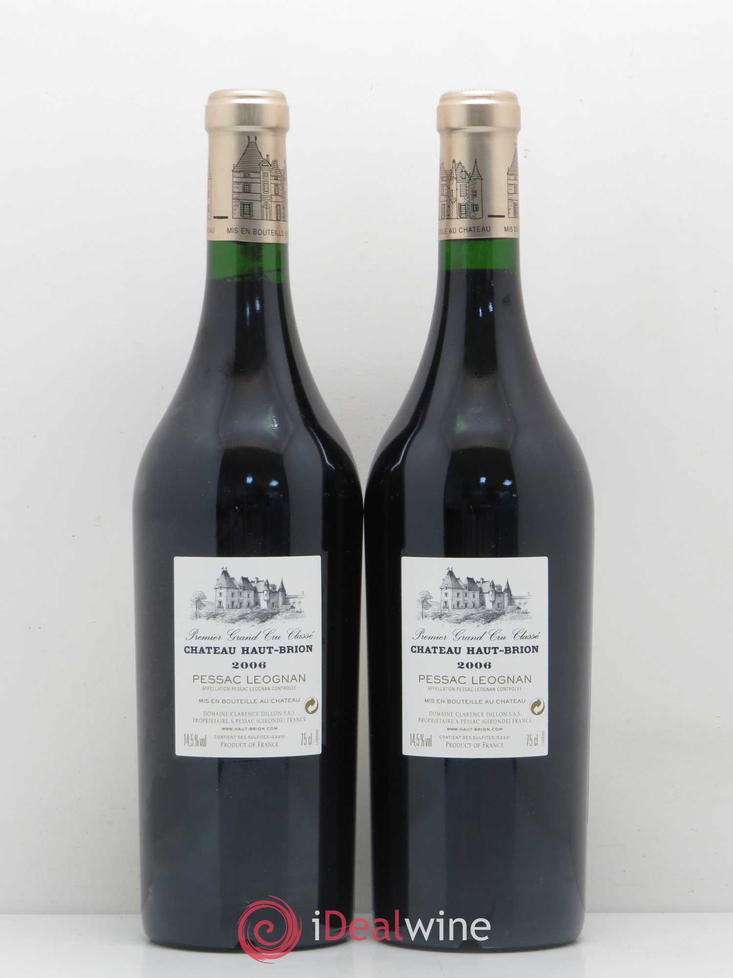 Château Haut Brion 1er Grand Cru Classé 2006 - Lot de 2 bouteilles - 1