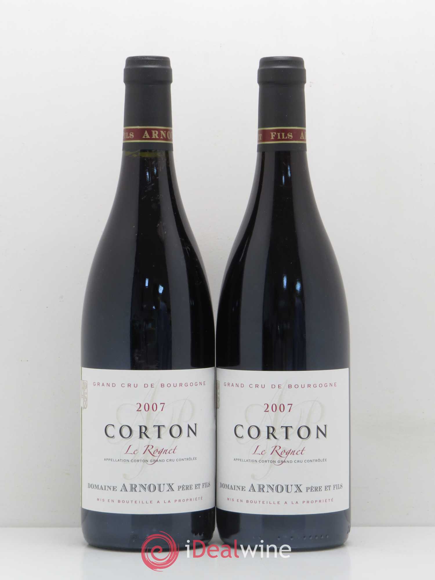 Corton Grand Cru Le Rognet Domaine Arnoux Pere et Fils (sans prix de réserve) 2007 - Posten von 2 Flaschen - 0