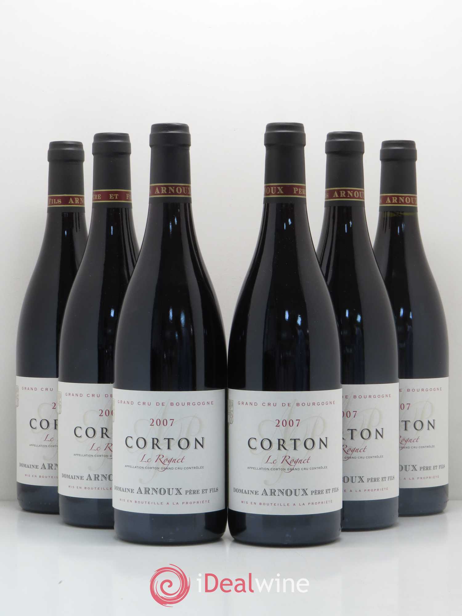 Corton Grand Cru Le Rognet Domaine Arnoux Pere et Fils (sans prix de réserve) 2007 - Posten von 6 Flaschen - 0
