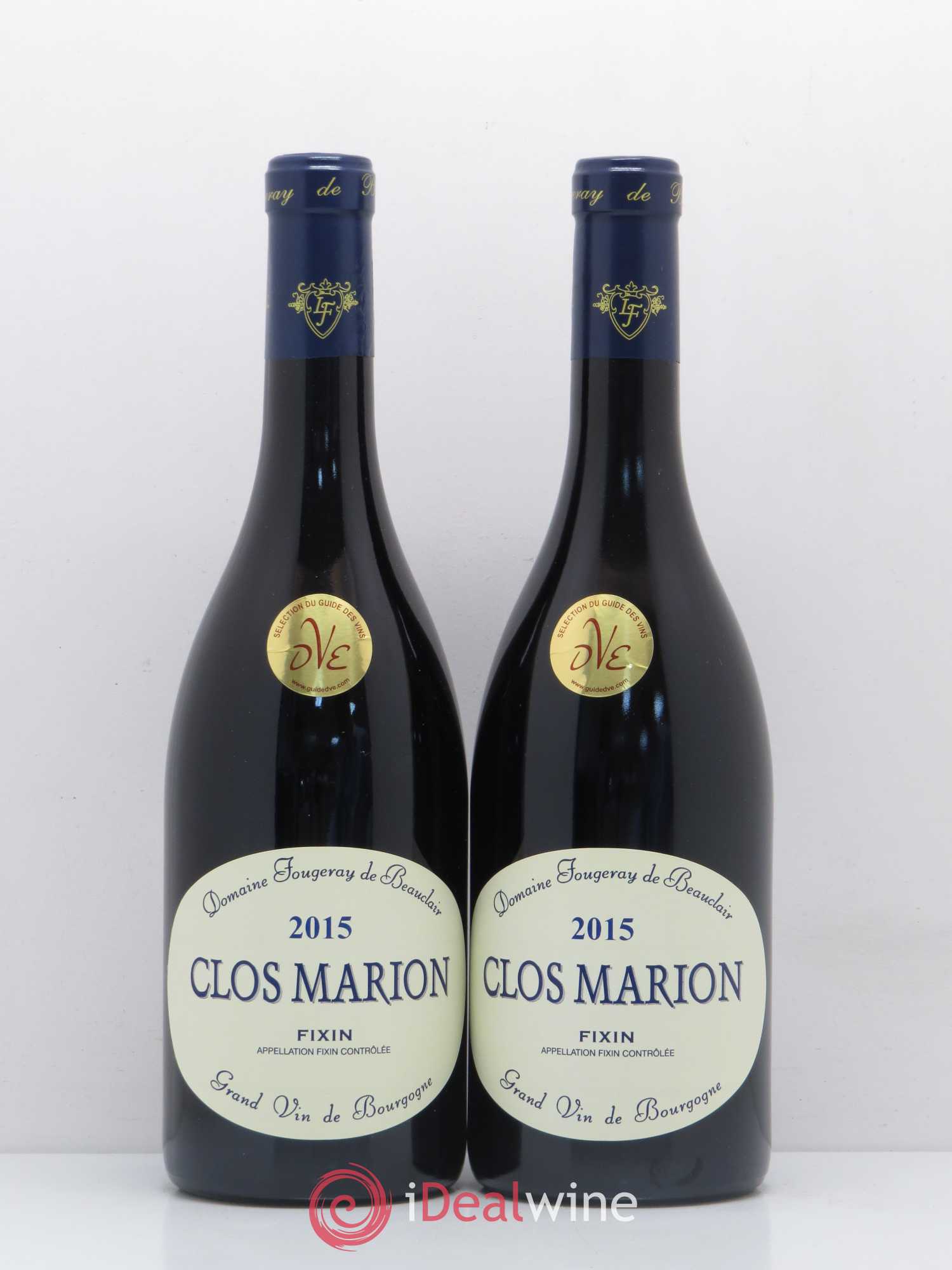 Fixin Clos Marion Monopole Domaine Fougeray De Beauclair (sans prix de réserve) 2015 - Posten von 2 Flaschen - 0