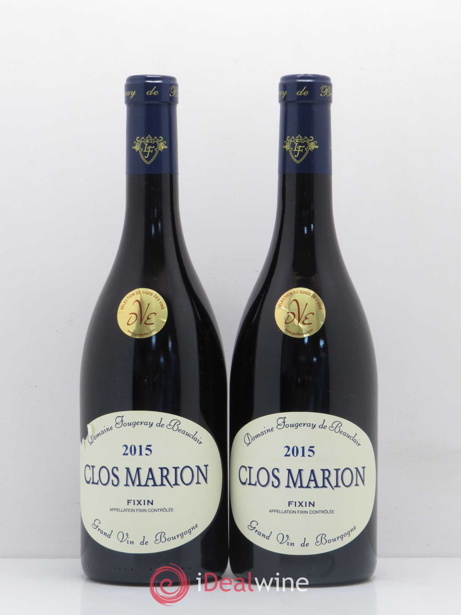 Fixin Clos Marion Monopole Domaine Fougeray De Beauclair (sans prix de réserve) 2015 - Posten von 2 Flaschen - 0