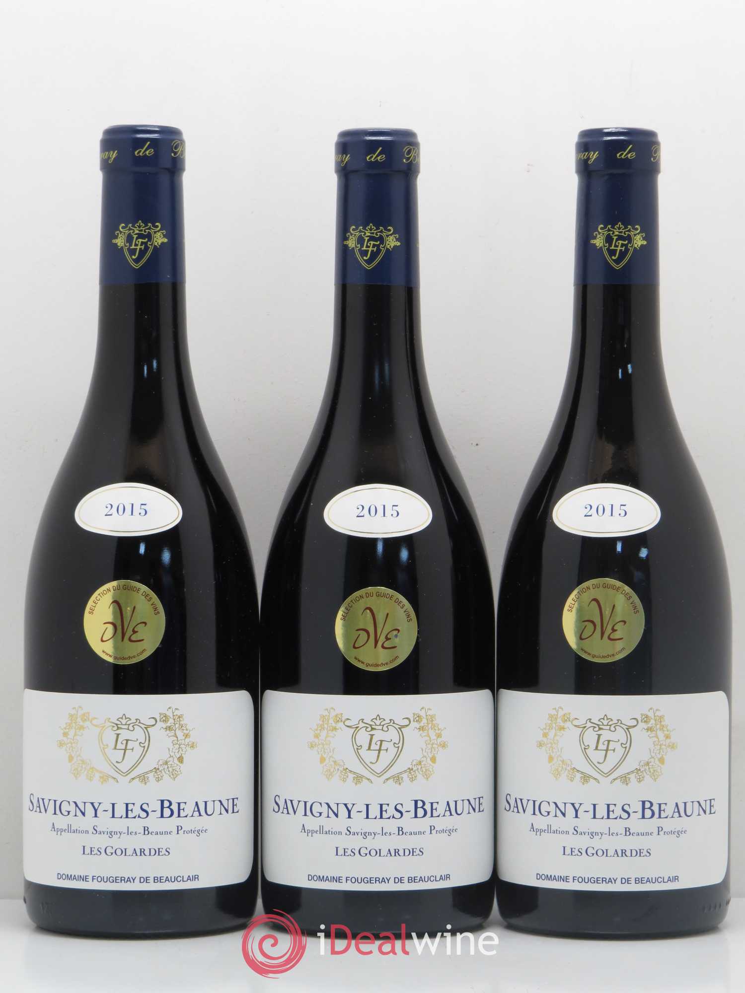 Savigny-lès-Beaune Les Golardes Domaine Fougeray De Beauclair 2015 - Posten von 3 Flaschen - 0