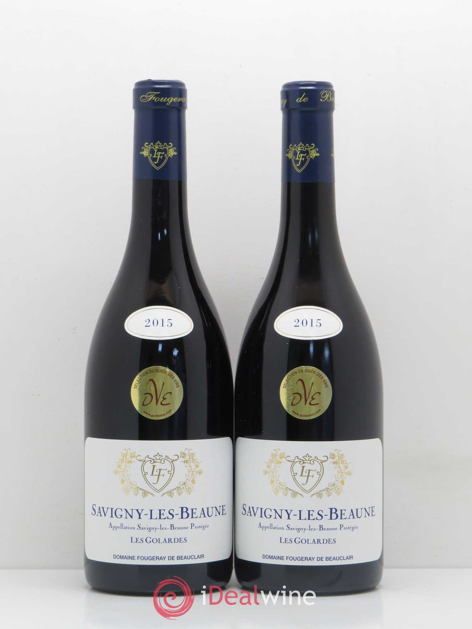Savigny-lès-Beaune Les Golardes Domaine Fougeray De Beauclair (sans prix de réserve) 2015 - Posten von 2 Flaschen - 0