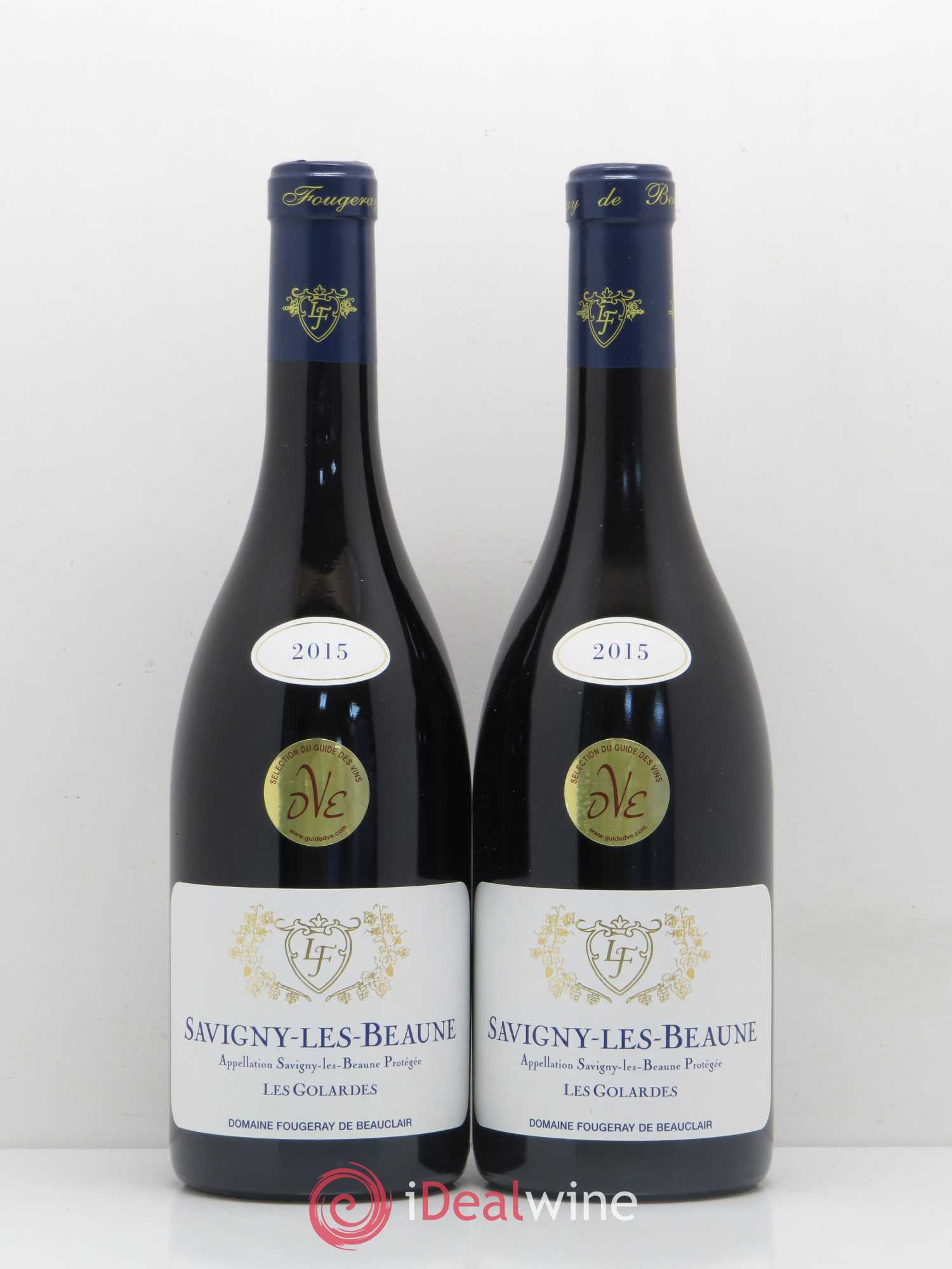 Savigny-lès-Beaune Les Golardes Domaine Fougeray De Beauclair (sans prix de réserve) 2015 - Posten von 2 Flaschen - 0